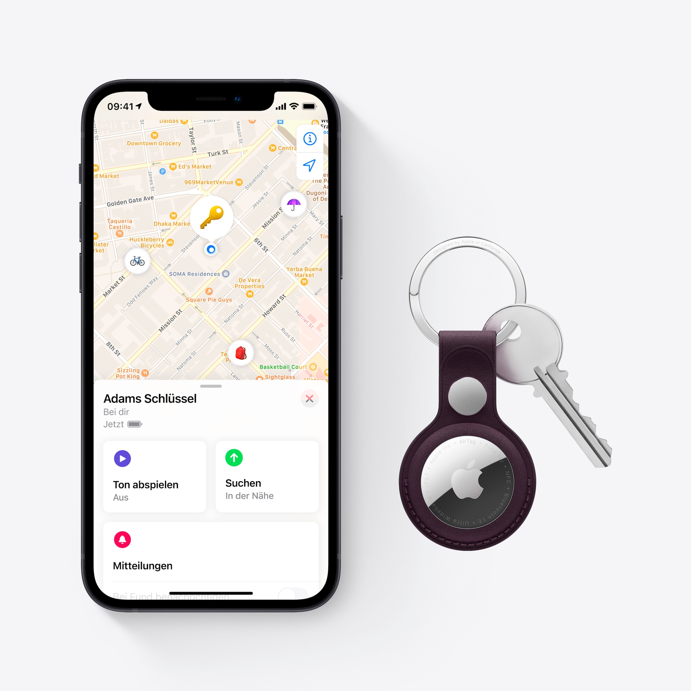 Apple Bluetooth-Tracker »AirTag 1 Pack«, (1 St.), Bluetooth-Tracker
