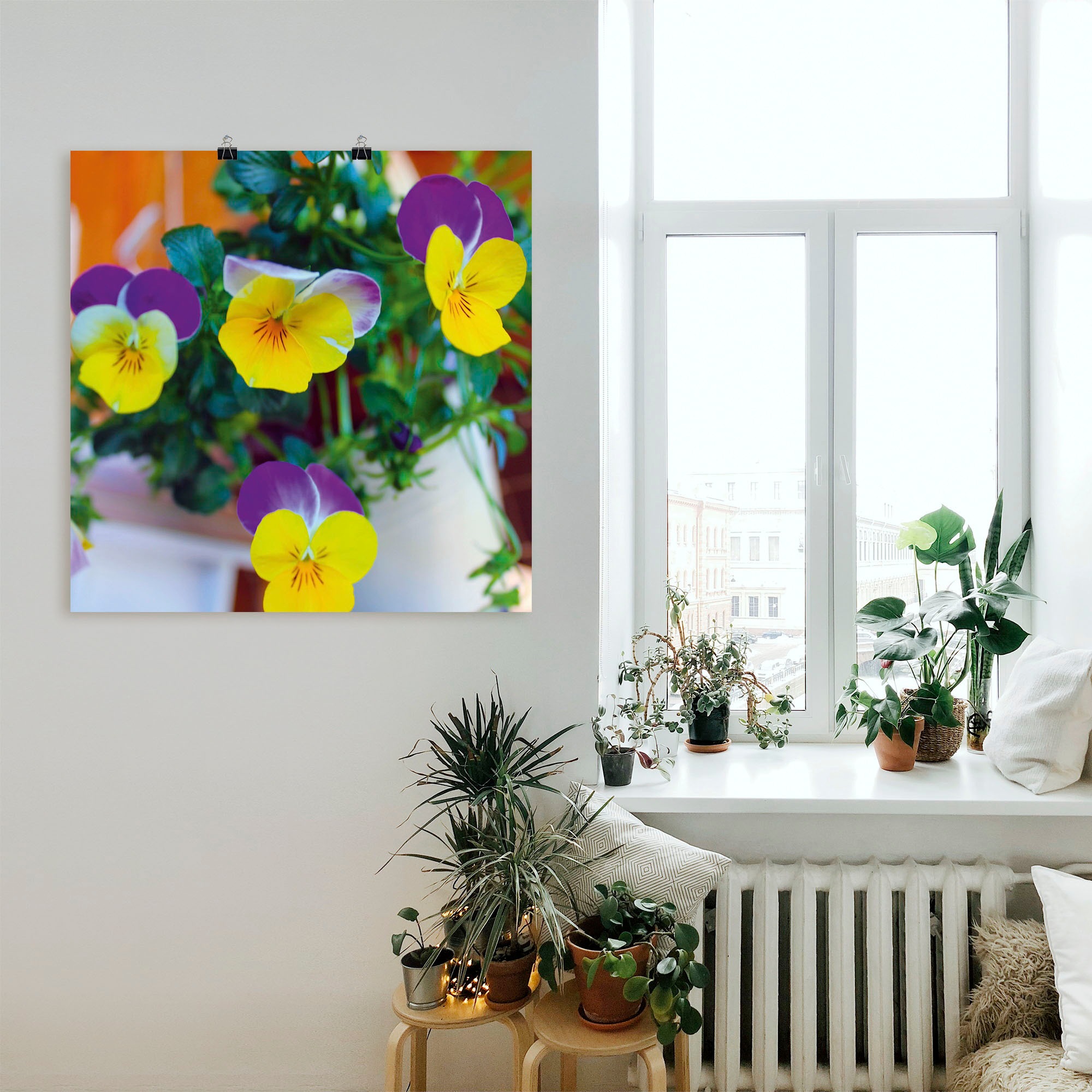 Artland Wandbild »Hornveilchen«, Blumenbilder, (1 St.), als Alubild, Leinwandbild, Wandaufkleber oder Poster in versch. Größen