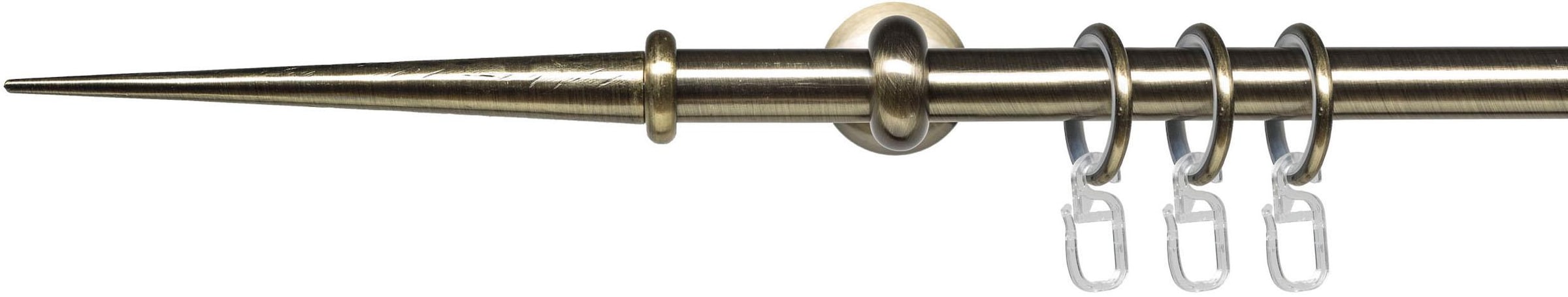 Liedeco Gardinenstange "Esp Spitze" Ø 16 mm 1 läufig-läufig Fixmaß 1-läufig günstig online kaufen