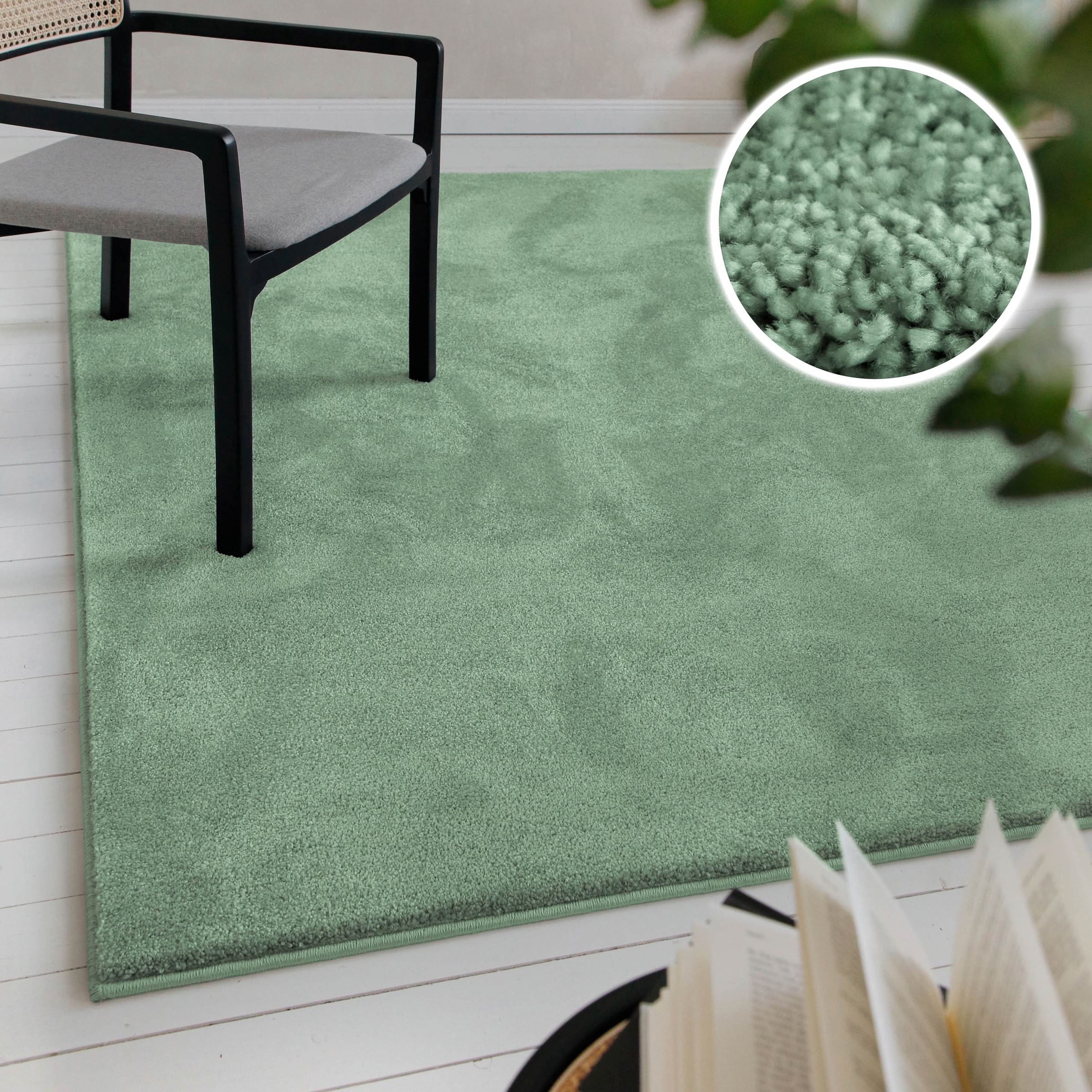 OTTO home "Lisbea" rechteckig 17 mm Höhe moderner dichter weicher Kurzflorteppich, Wohnzimmer, Schlafzimmer