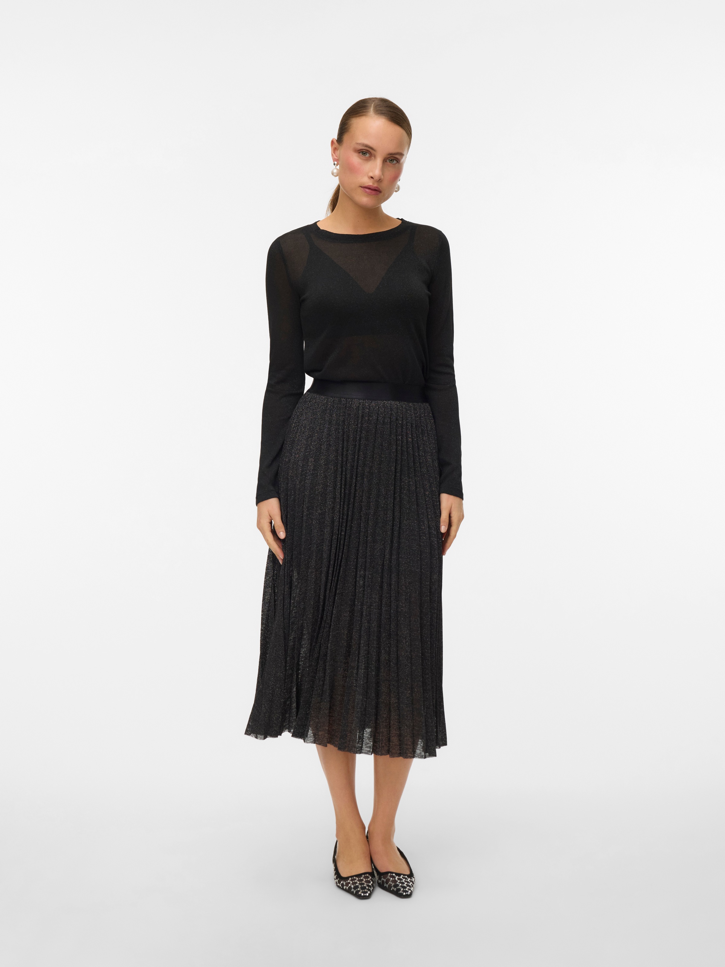 Vero Moda Plisseerock »VMHENLEY MW 7/8 SKIRT JRS BTQ«