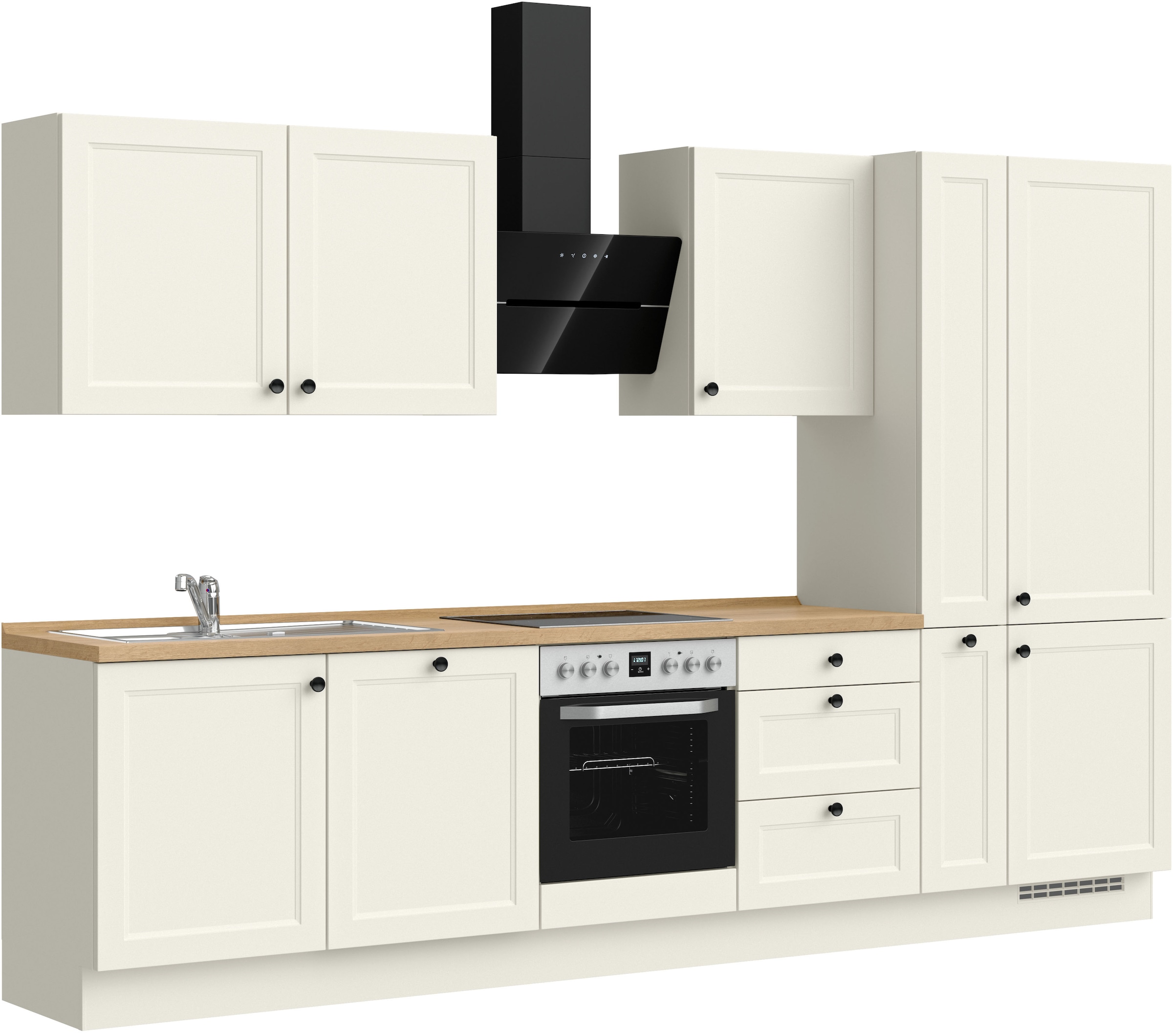 nobilia® Küchenzeile »"Cascada II"«, vormontiert, Breite 330 cm, Ausrichtung wählbar, wahlw. mit E-Geräten