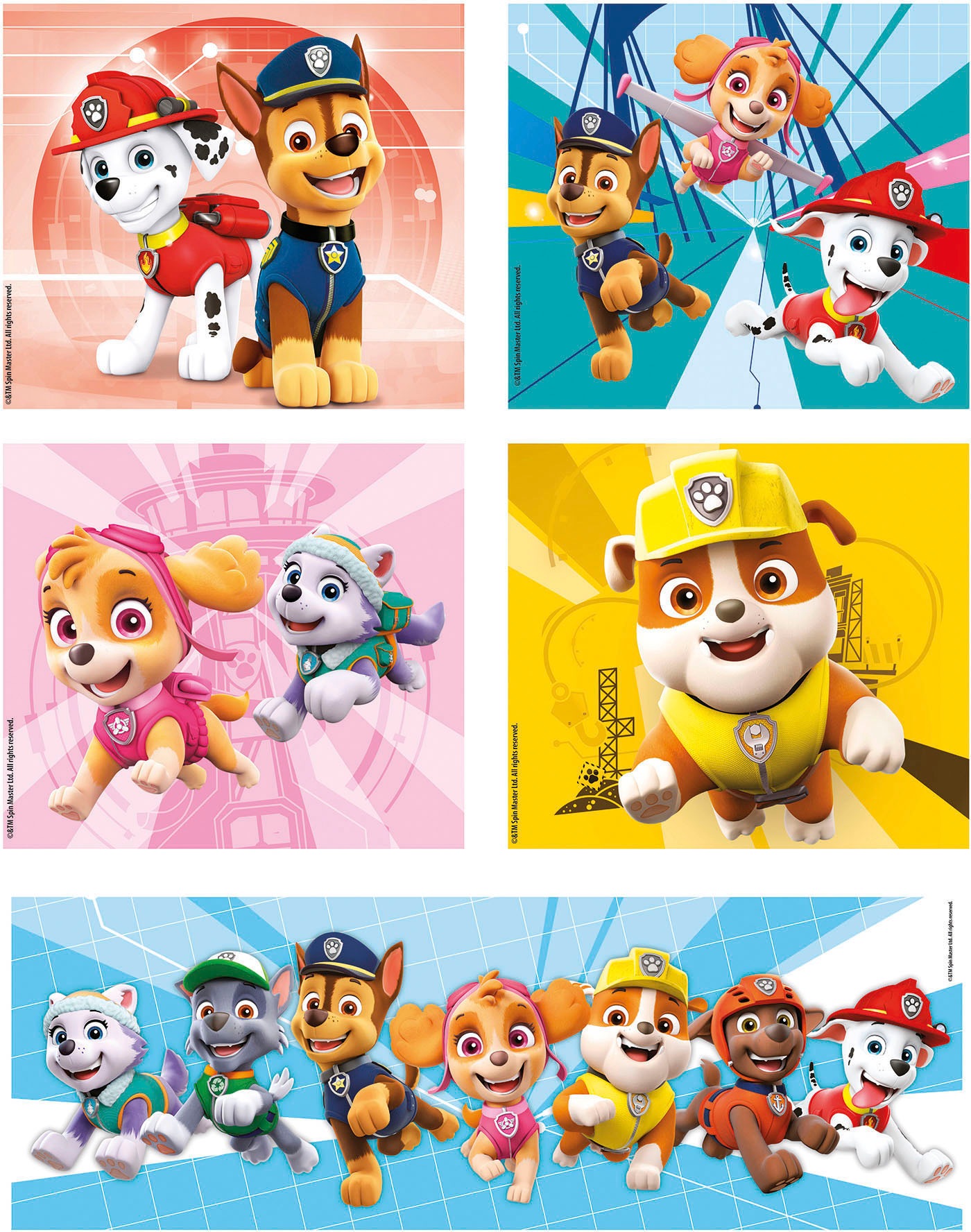 Clementoni® Puzzle »Supercolor, PAW Patrol 10 in1«, Made in Europe