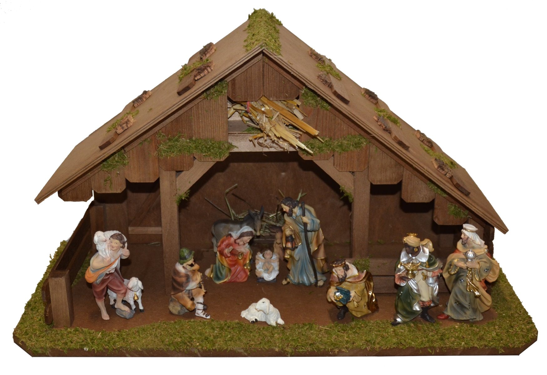 Alfred Kolbe Krippe "Krippenstall" mit 11 cm Poly-Figuren 11tlg. günstig online kaufen