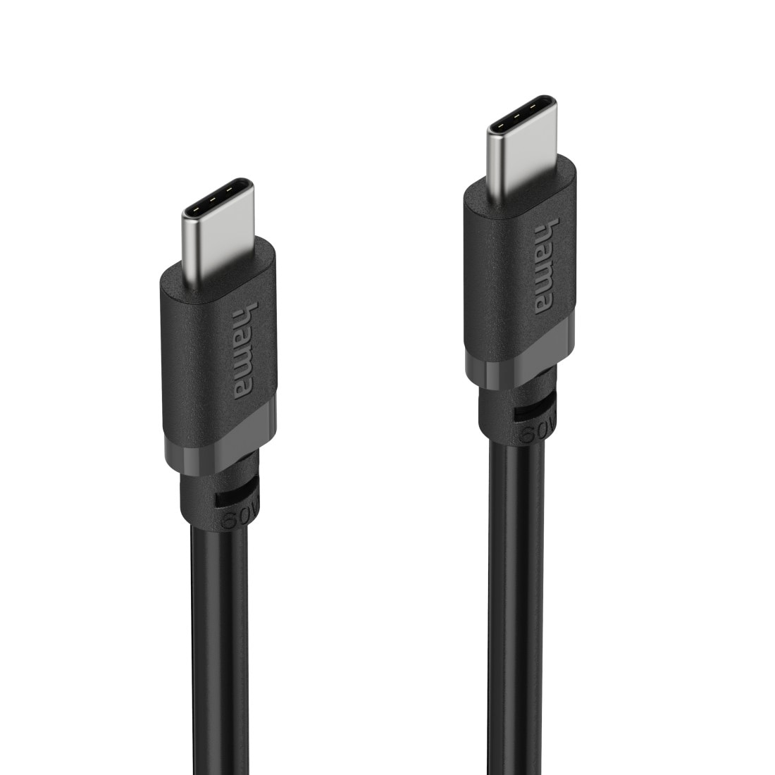 Hama USB-Kabel »USB-C Ladekabel 1 m schwarz« USB-C 100 cm Schnellladen, 480 Mbit/s, 60 W Leistung, breite Kompatibilität