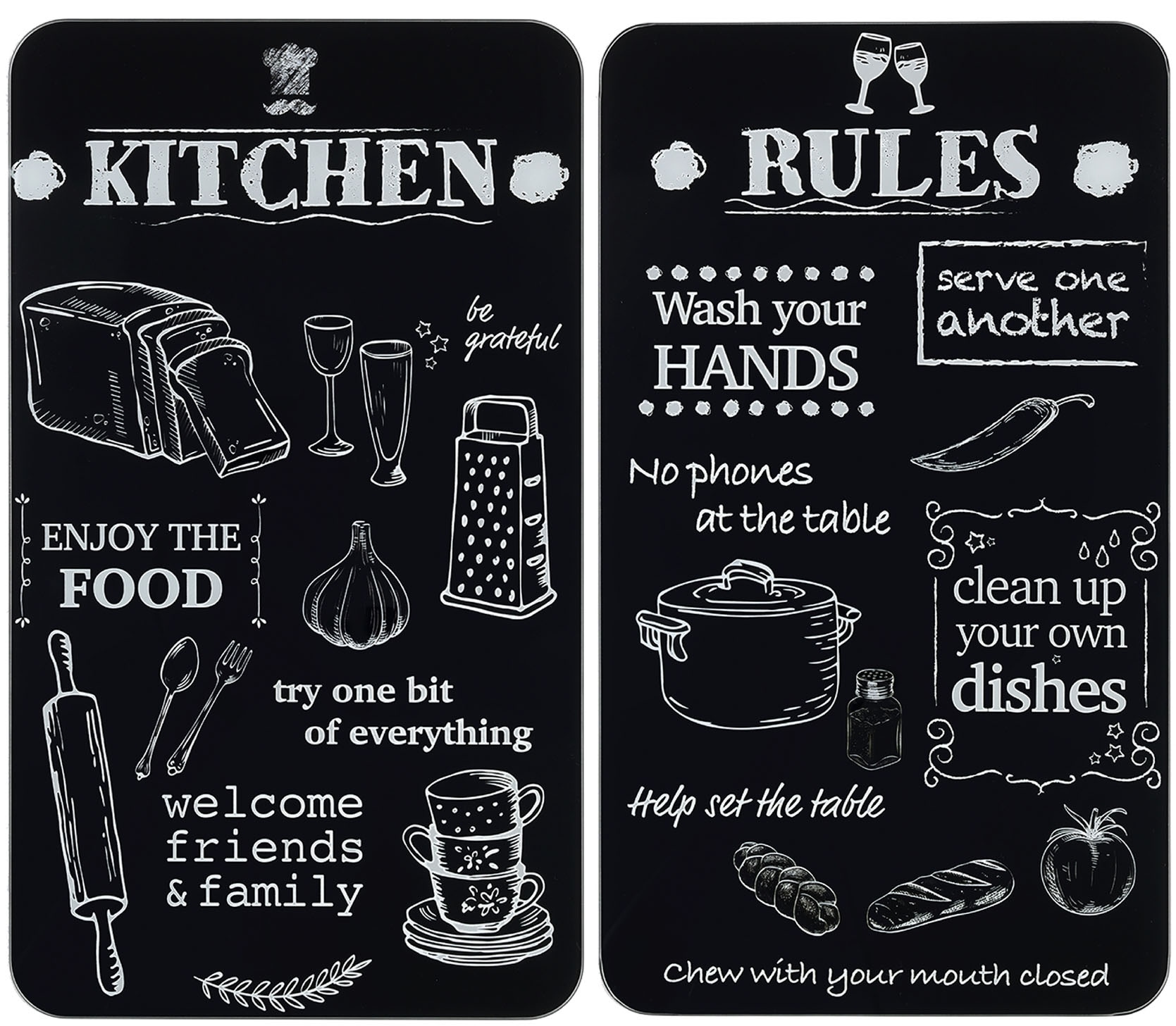 Maximex Herd-Abdeckplatte »Universal Modell KITCHEN RULES«, (Set, 2 tlg.), für...