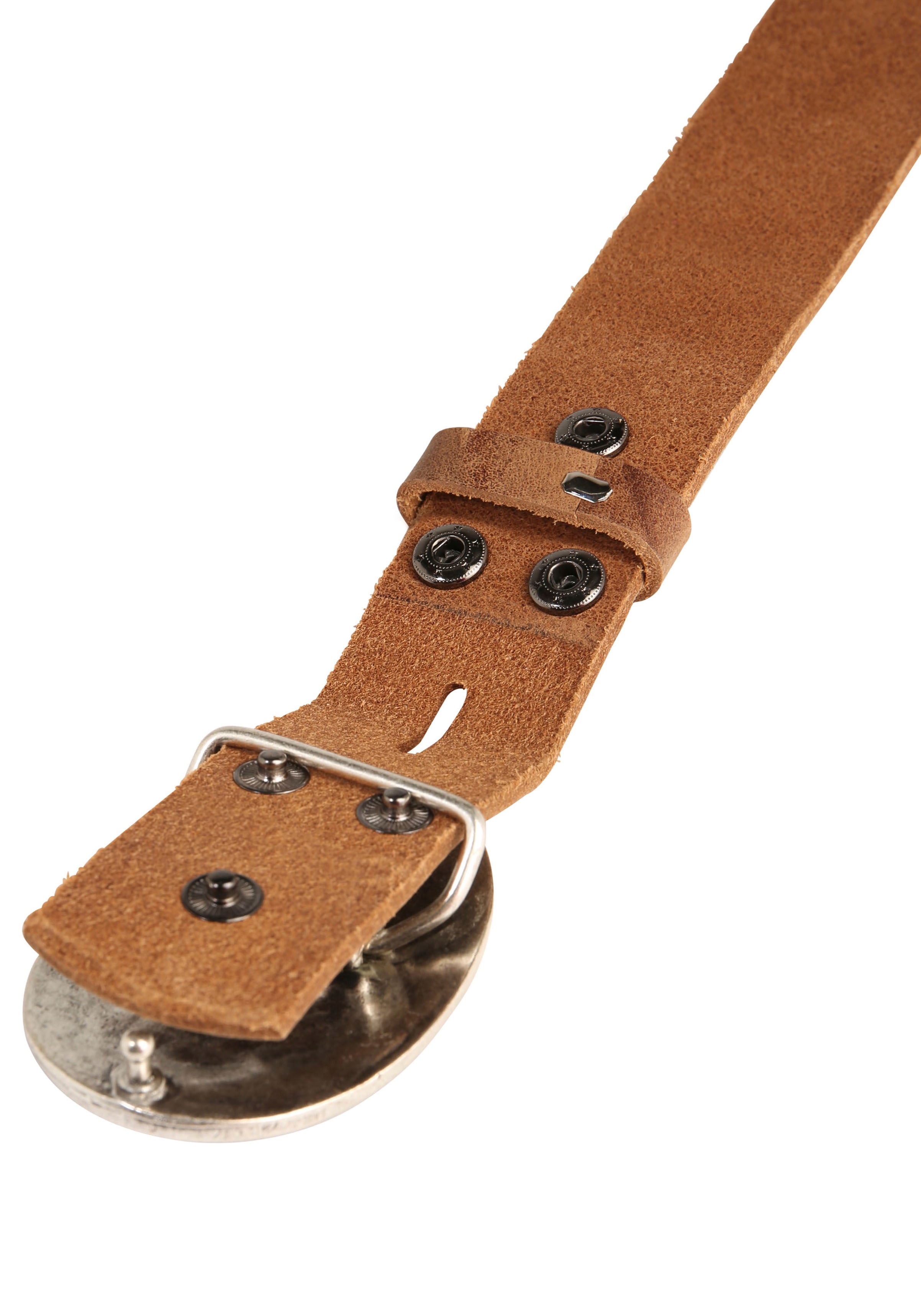 Thumbnail - Rettungsring Gürtel Ledergürtel, mit austauschbarer Schließe "Oval Gewölbt Silber"