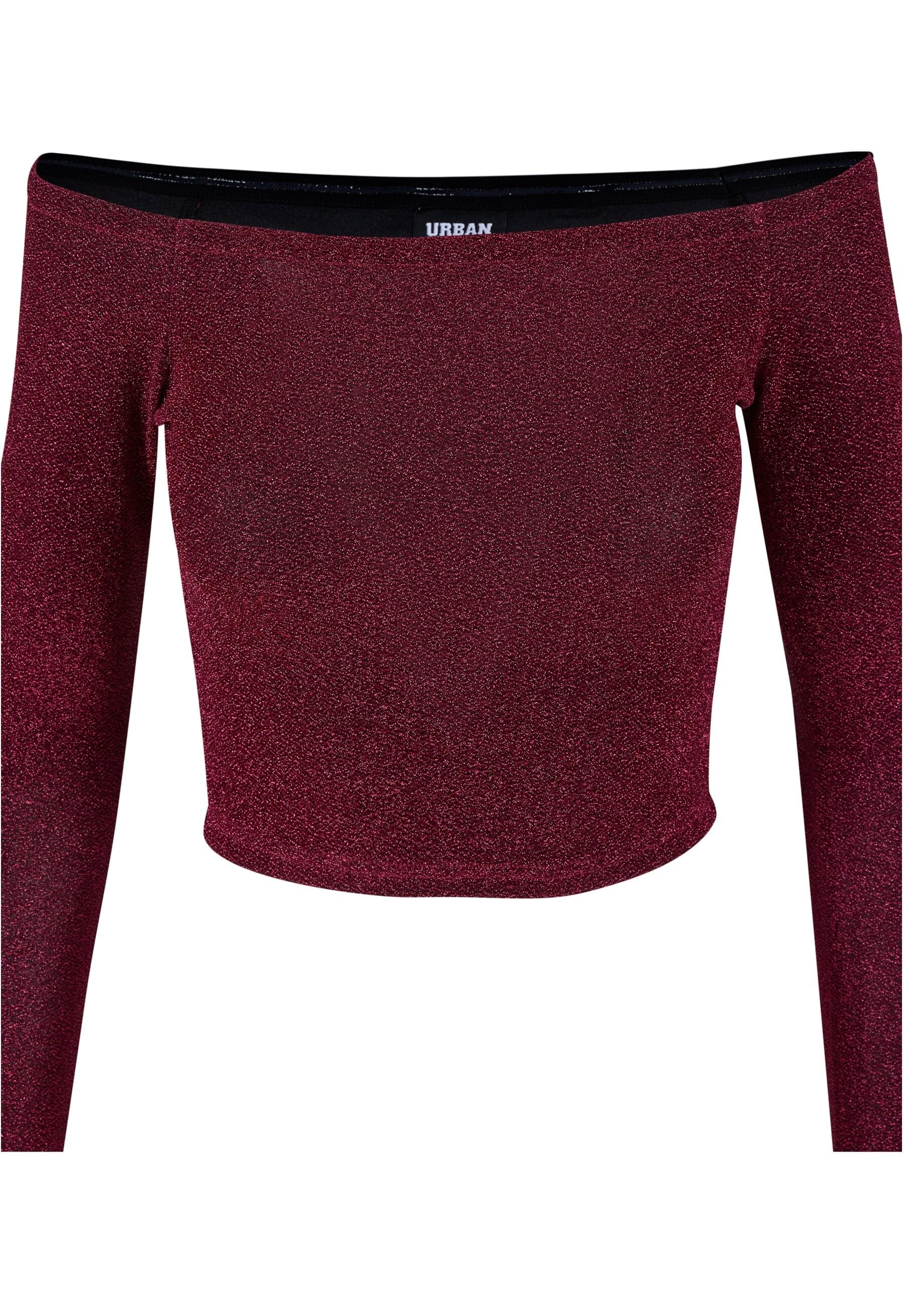 URBAN CLASSICS Longsleeve »Urban Classics Damen Ladies Off Shoulder Glitter Longsleeve«