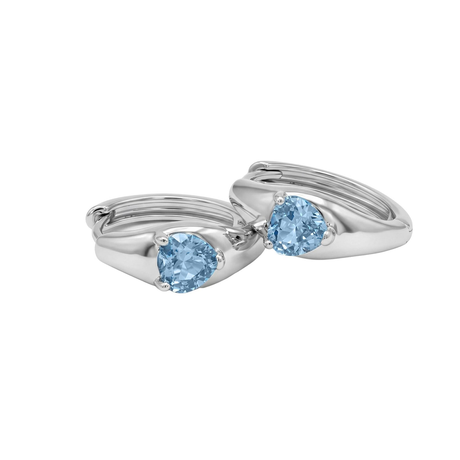 Amor Paar Creolen »Schmuck, Geschenk, Herz« mit Zirkonia (synth.)