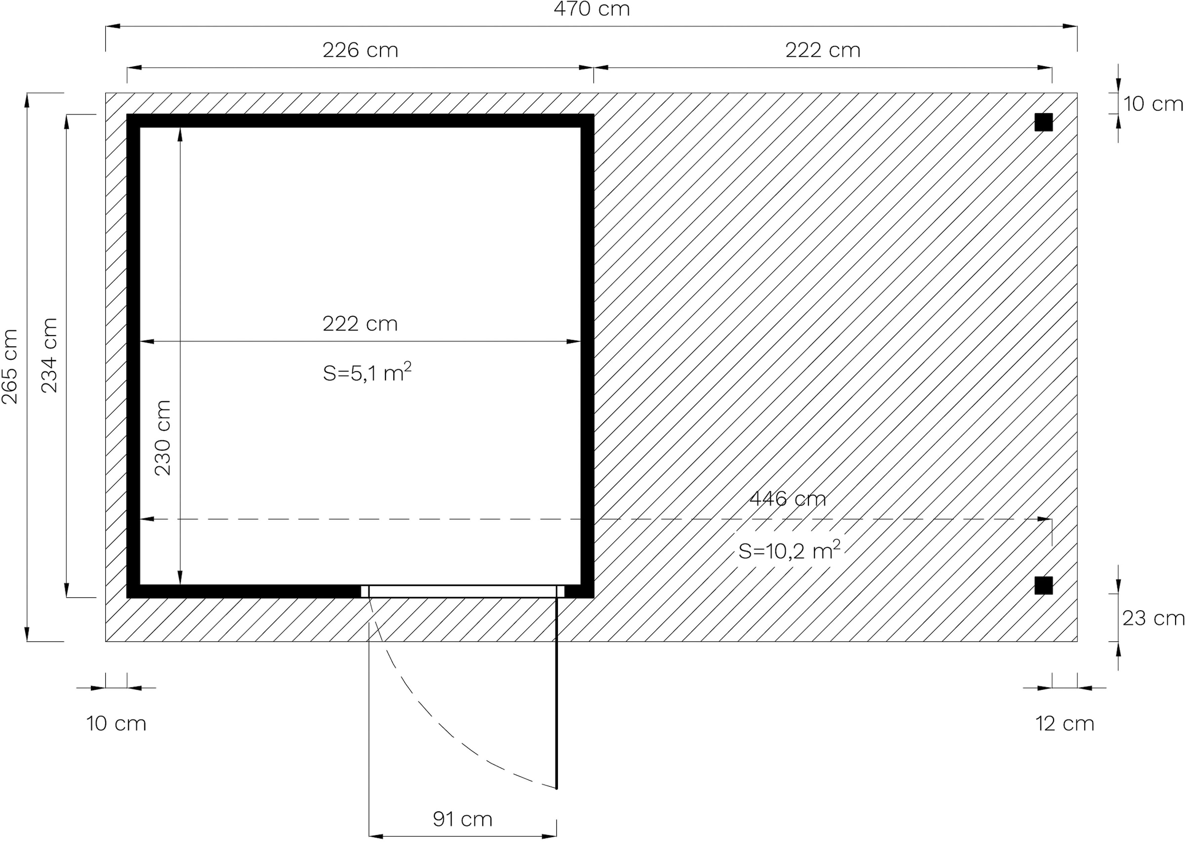 BERTILO Gartenhaus »Pentus 2 Lounge anthrazit«