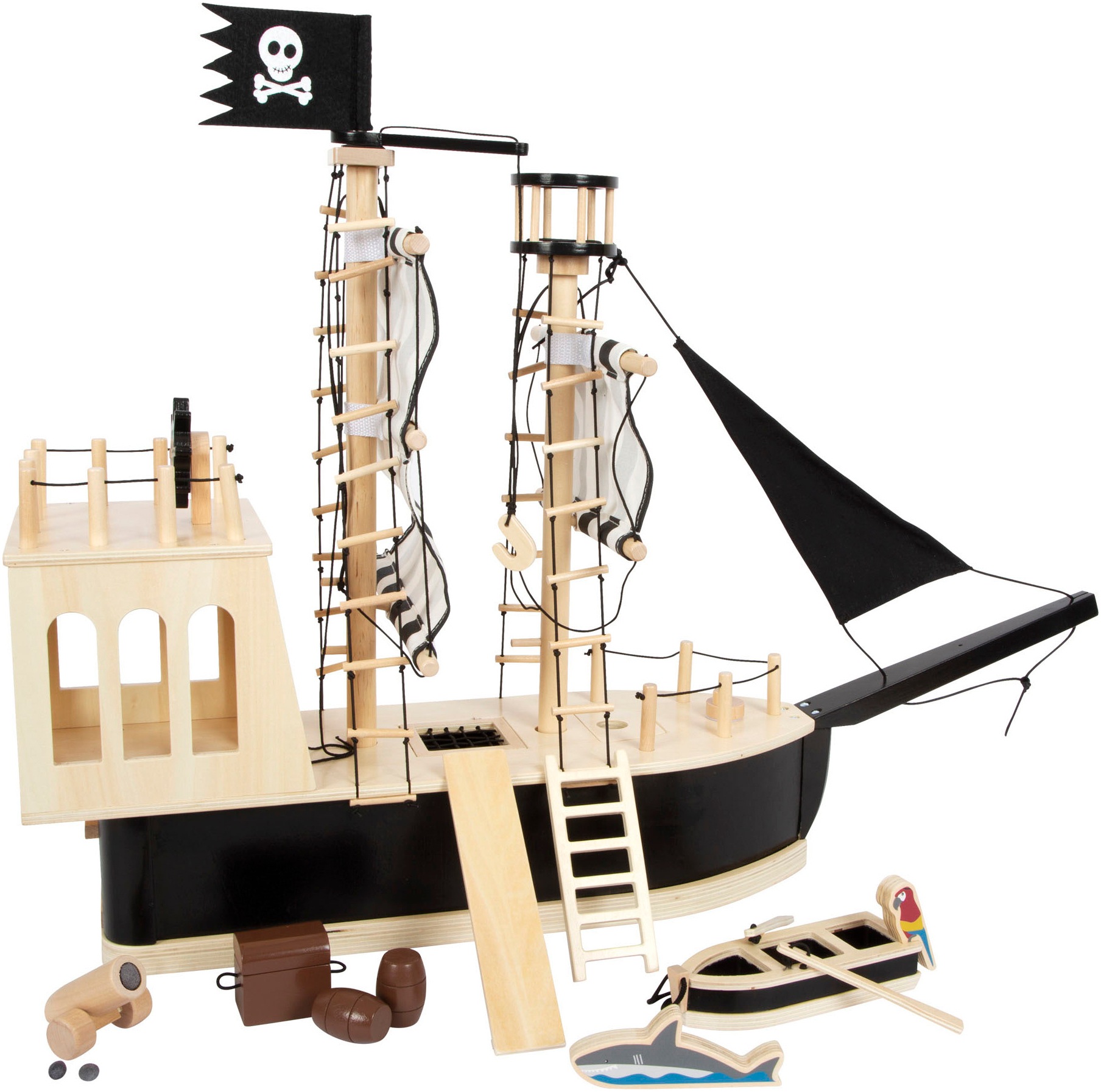 Spielzeug-Schiff »Piratenschiff, aus Holz«