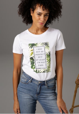 Aniston CASUAL T-Shirt, Frontdruck mit Statement-Schriftzug kaufen