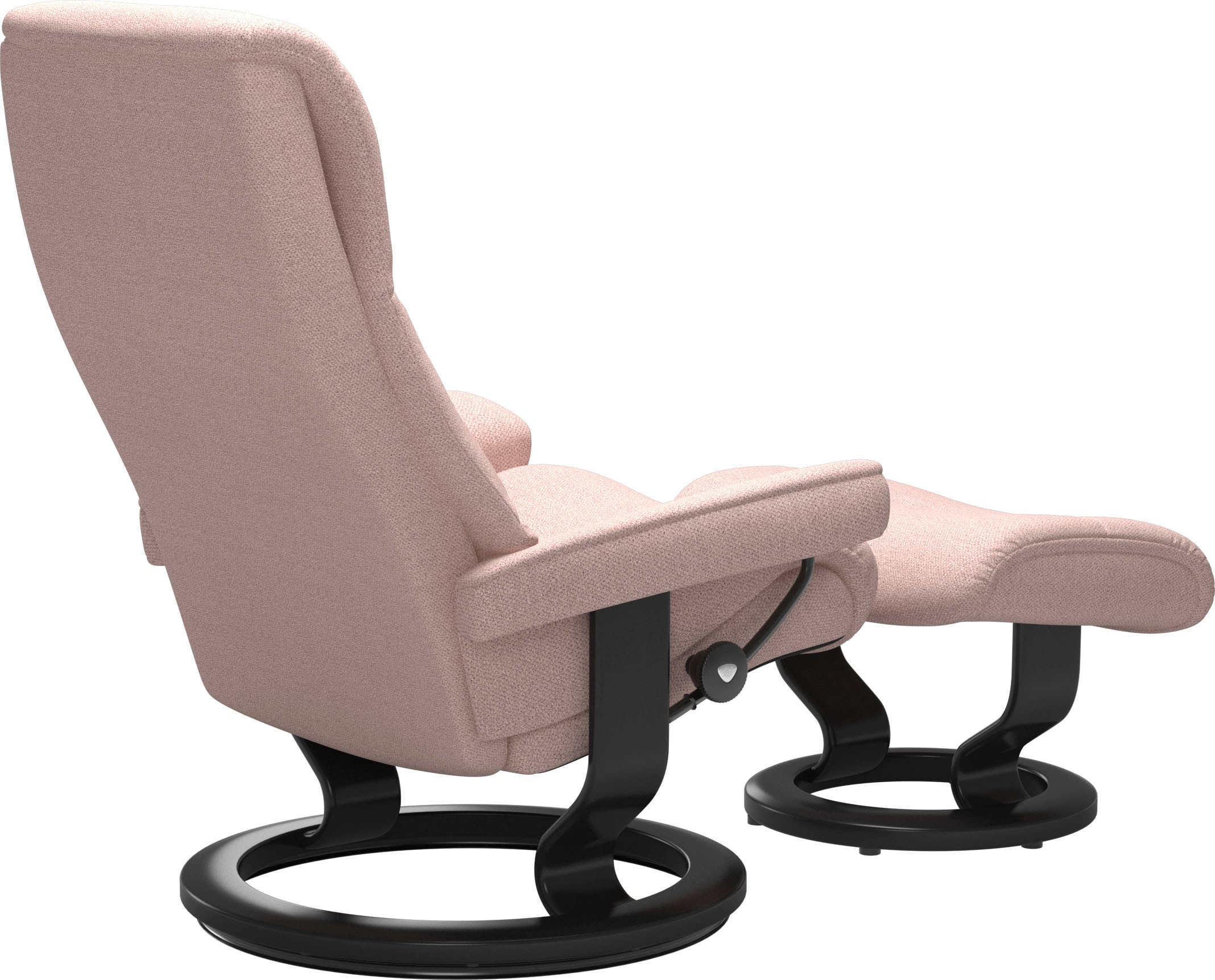 Stressless® Relaxsessel »View«, (Set, Relaxsessel mit Hocker), mit Classic Base, Größe M,Gestell Schwarz