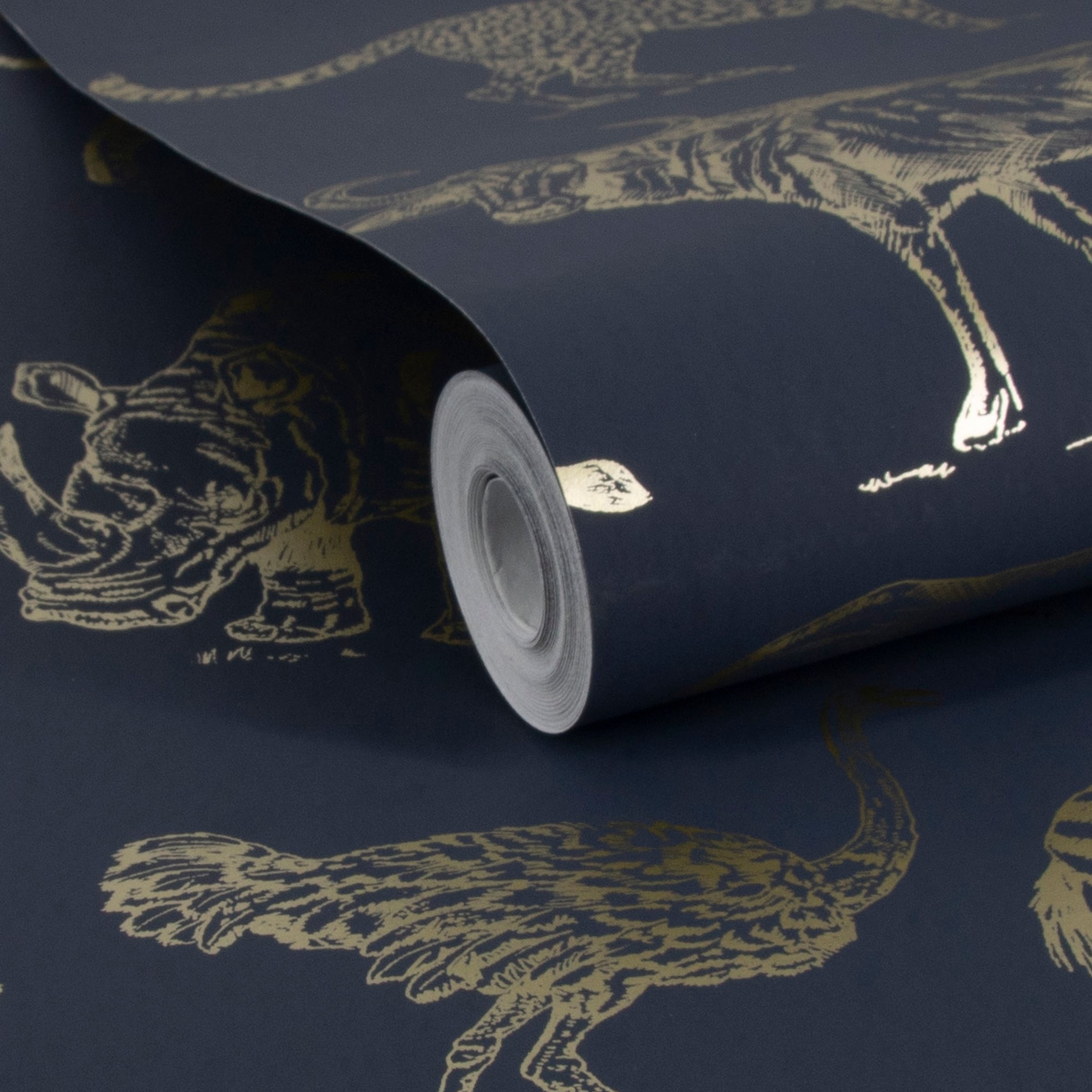Superfresco Easy Vliestapete »Superfresco Easy Vliestapete SAFARI DARK Blau«, animal print, Superfresco Easy Vliestapete SAFARI DARK Blau