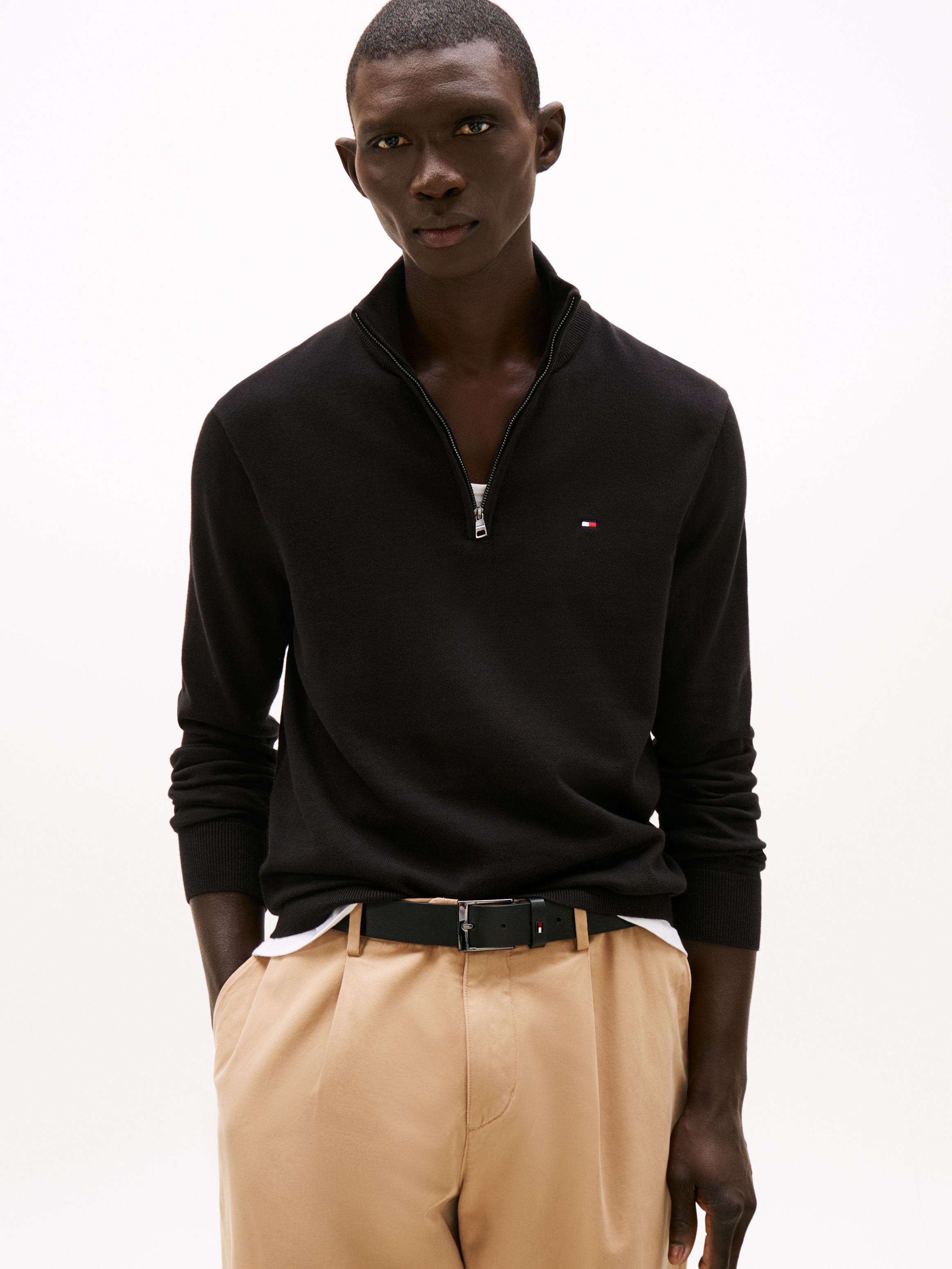 Tommy Hilfiger Troyer »ESSENTIAL COTTON ZIP MOCK«