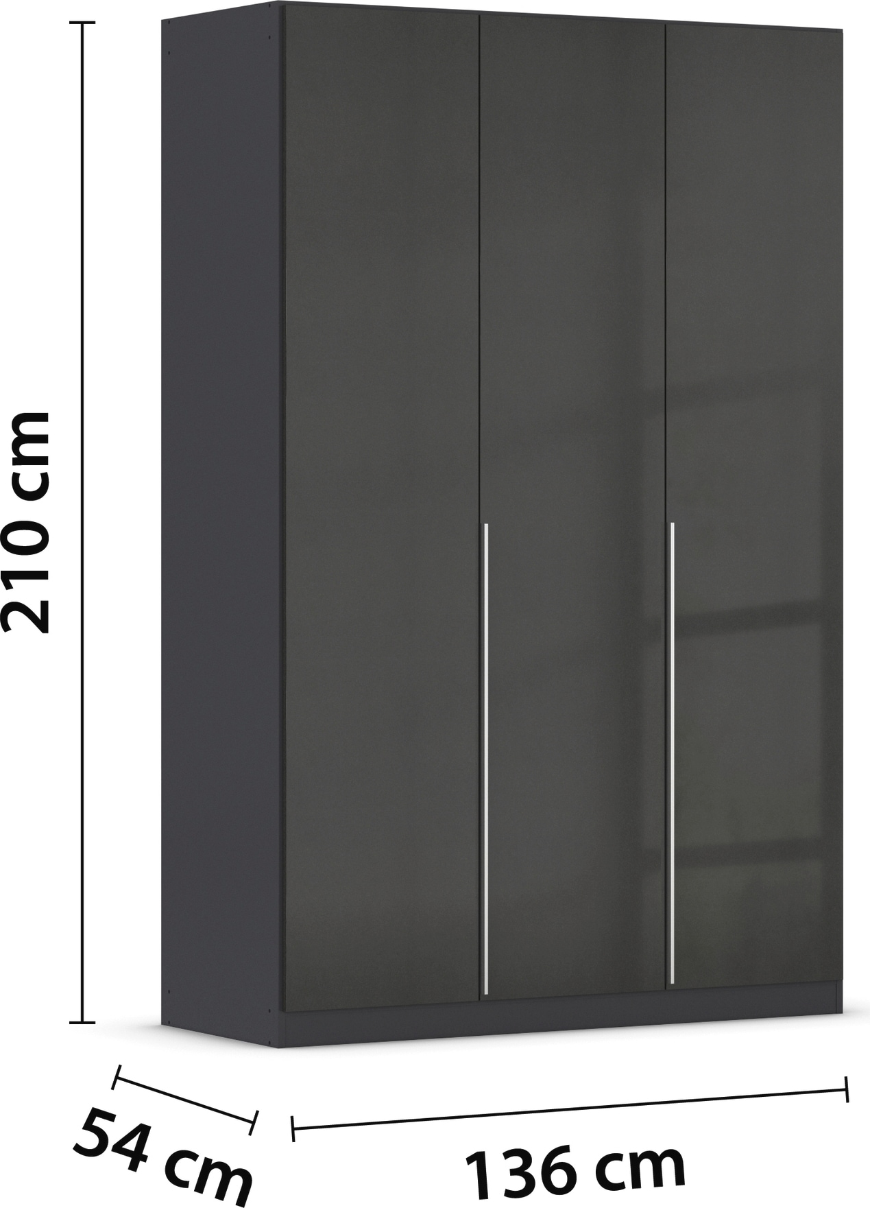 rauch Drehtürenschrank »Kleiderschrank Schrank Garderobe AGORDO TOPSELLER Schlafzimmer«, (in zwei Griff-Farben mit Dekor- oder Hochglanzfront), durchdachte Innenausstattung, in 6 Breiten und 2 Höhen MADE IN GERMANY