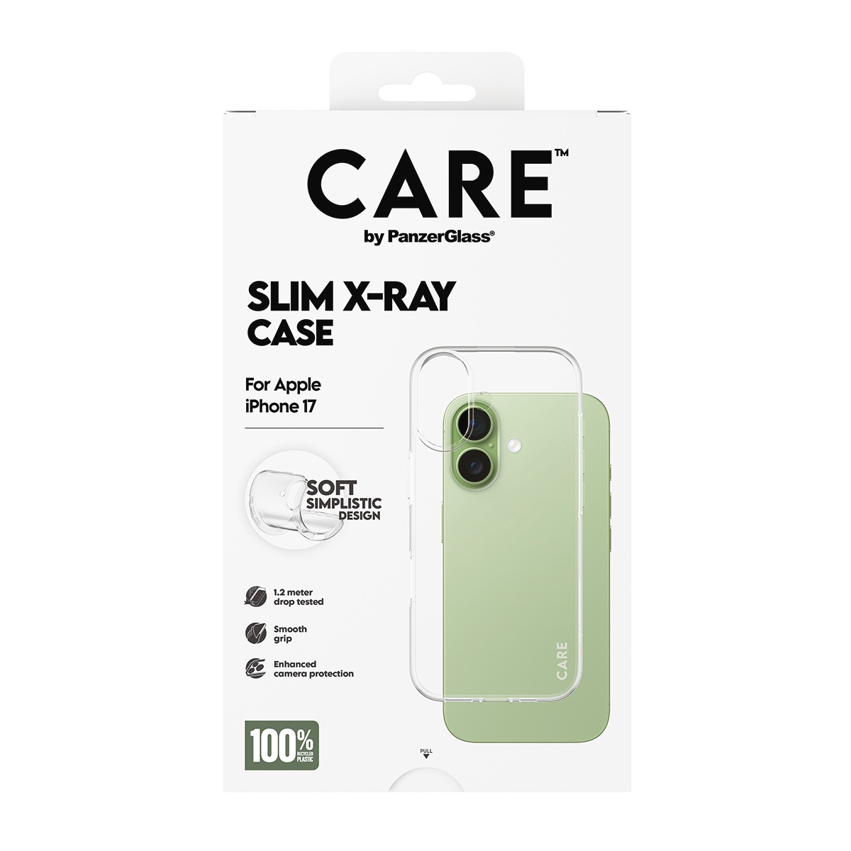 CARE by PanzerGlass Handyhülle »Slim X-Ray Case für Apple iPhone 17« Apple iPhone 17 Backcover, Schutzhülle, Handyschutzhülle, Case, Schutzcase, stoßfest