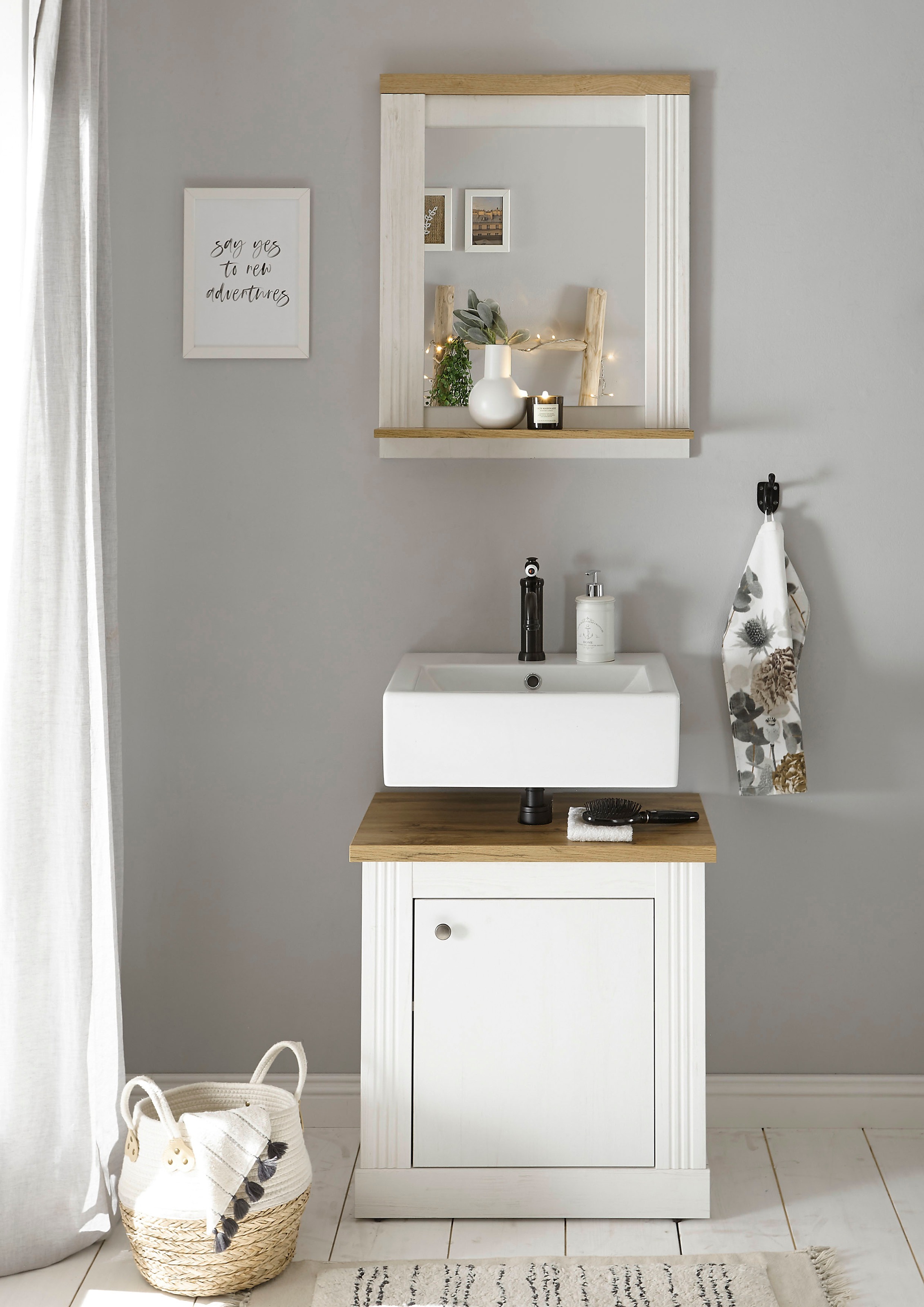 OTTO home Badmöbel-Set "WESTMINSTER, Bad im Landhausstil, 2-teiliges Badezi günstig online kaufen