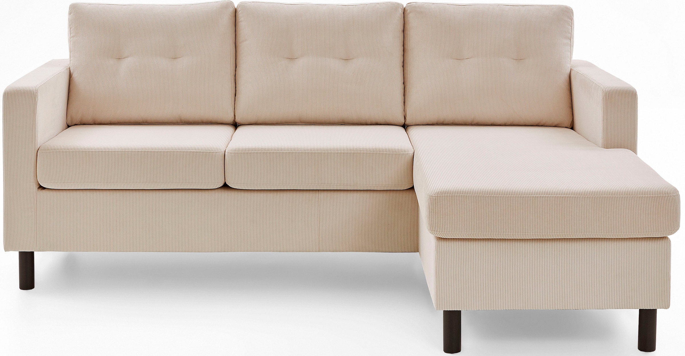 ATLANTIC home collection Ecksofa »Tea L-Form«, Ecksofa, frei im Raum stellbar und Recamiere beidseitig montierbar