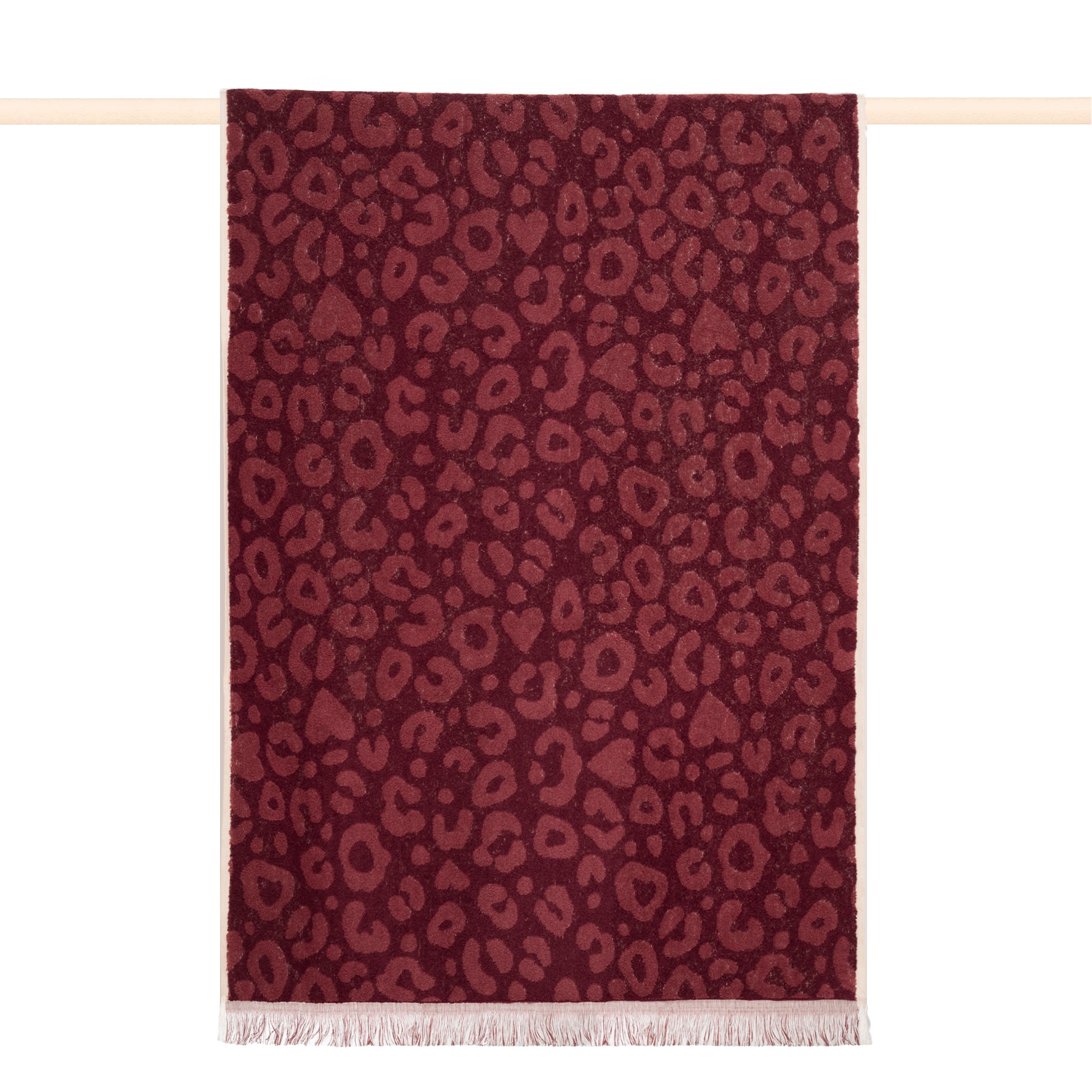 PAD Duschtuch "LEO, 70x140 cm" Leo-Design, Jacquard-Webung, weich und saugstark, mit Fransen