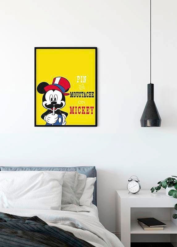 Komar Bild »Mickey Mouse Moustache«, Disney, (1 St.), Wandbild zur Dekoration im Kinderzimmer - ohne Rahmen
