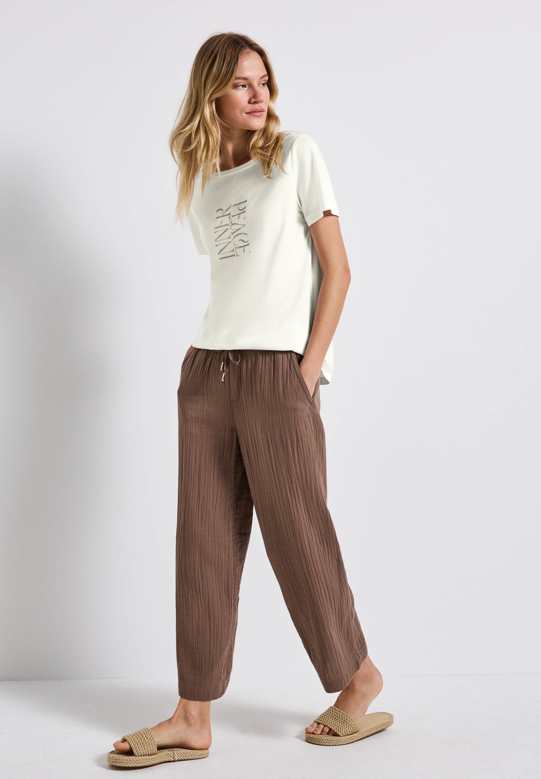 STREET ONE Shirttop, mit Wording Print