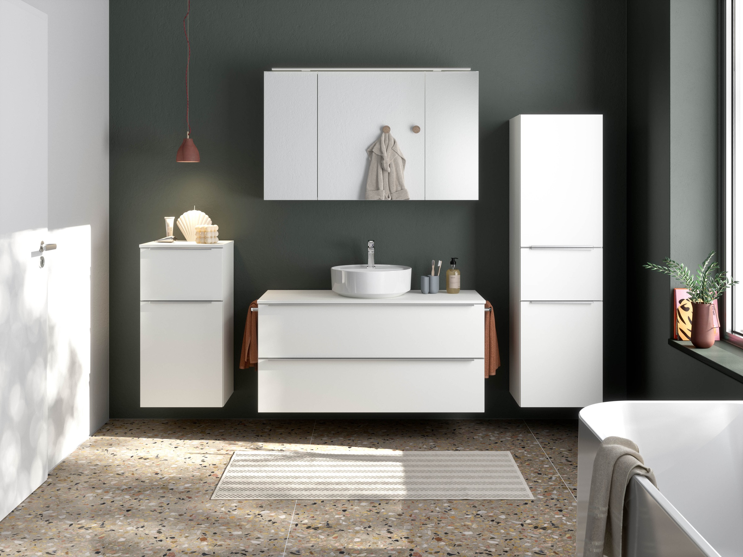 nobilia Badmöbel-Set "Alvene", (1 St., vormontiert, mit Soft-Close), in vie günstig online kaufen