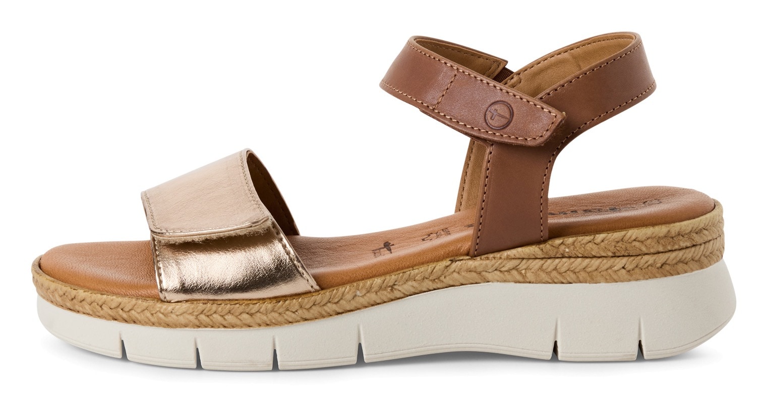 Tamaris Keilsandalette, Riemchensandale, Sommerschuh mit verstellbaren Klettverschlüssen
