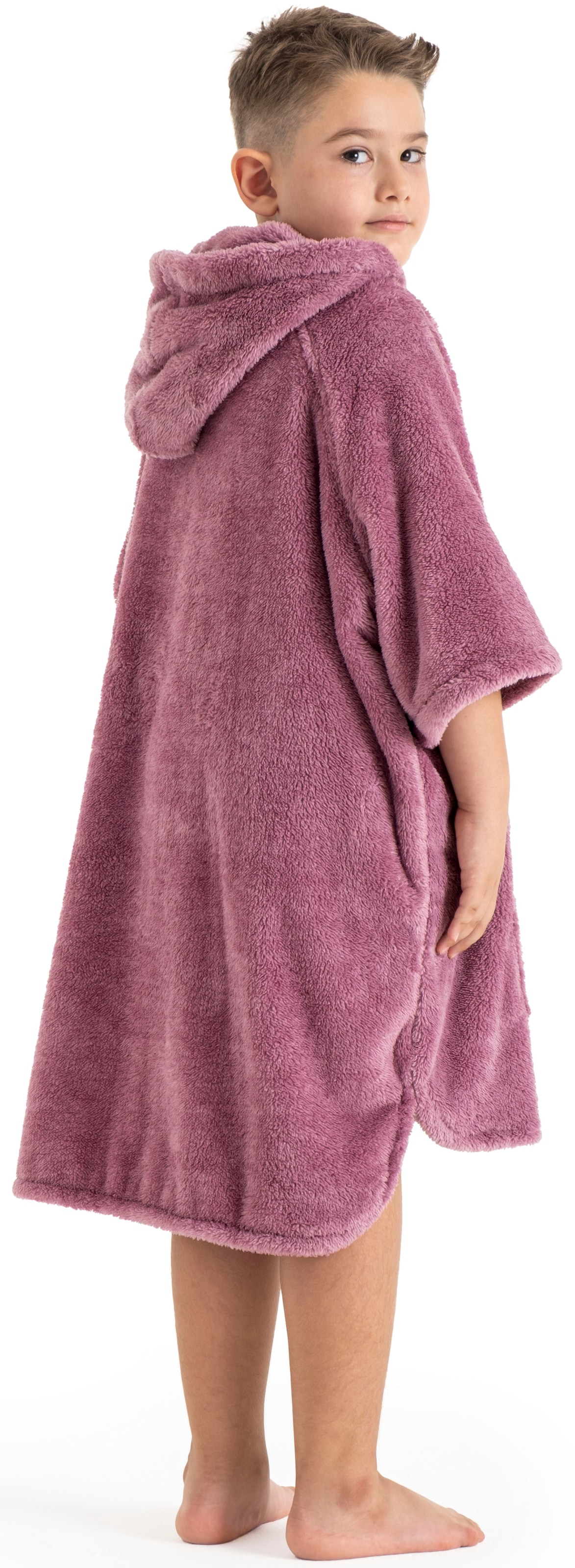 my home Badeponcho »Lillou, für Kinder, ideal für Urlaub oder im Schwimmbad«, (1 St.), weich und kuschelig, Fleece, plüsch, Surfponcho