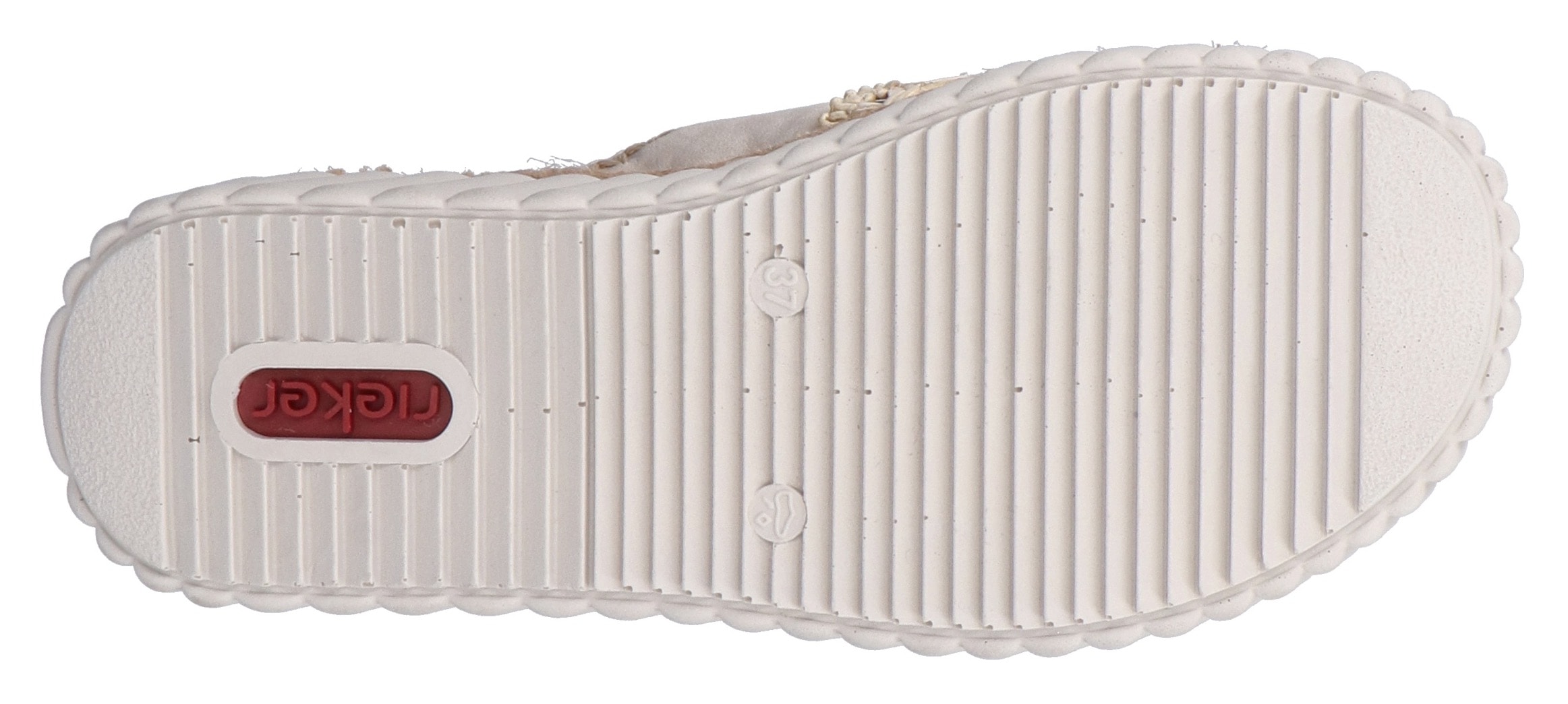 Rieker Pantolette, Sommerschuh, Strandschuh, Urlaubschuh, Hausschuh mit softer Innensohle