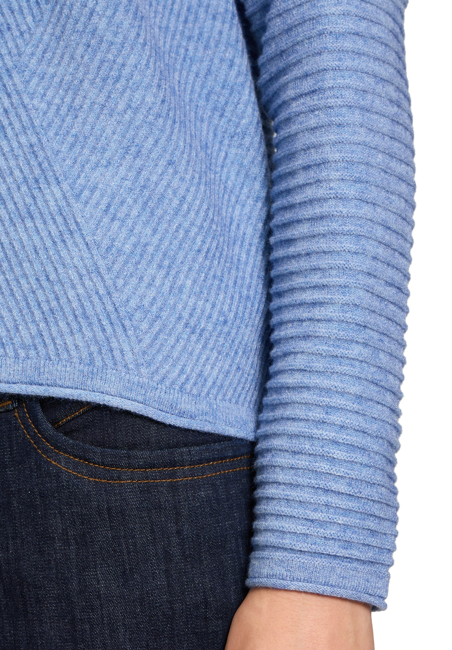 Betty Barclay Strickpullover »Betty Barclay Damen Basic-Strickpullover mit Rippenstruktur«, (1 tlg.), Kragen