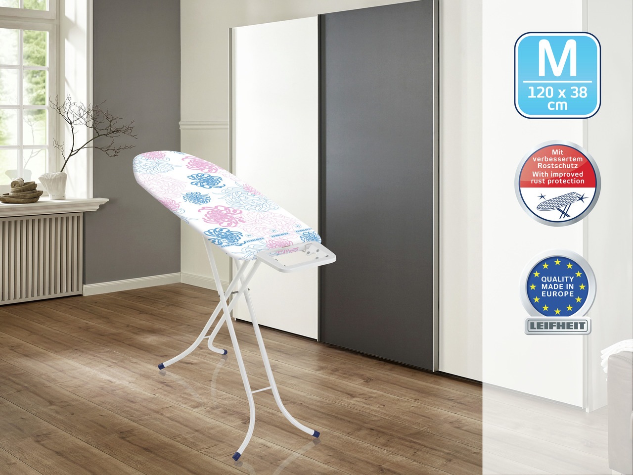 Leifheit Bügelbrett "Classic M Basic" Bügelfläche 120 cmx38 cm Bügelfläche günstig online kaufen