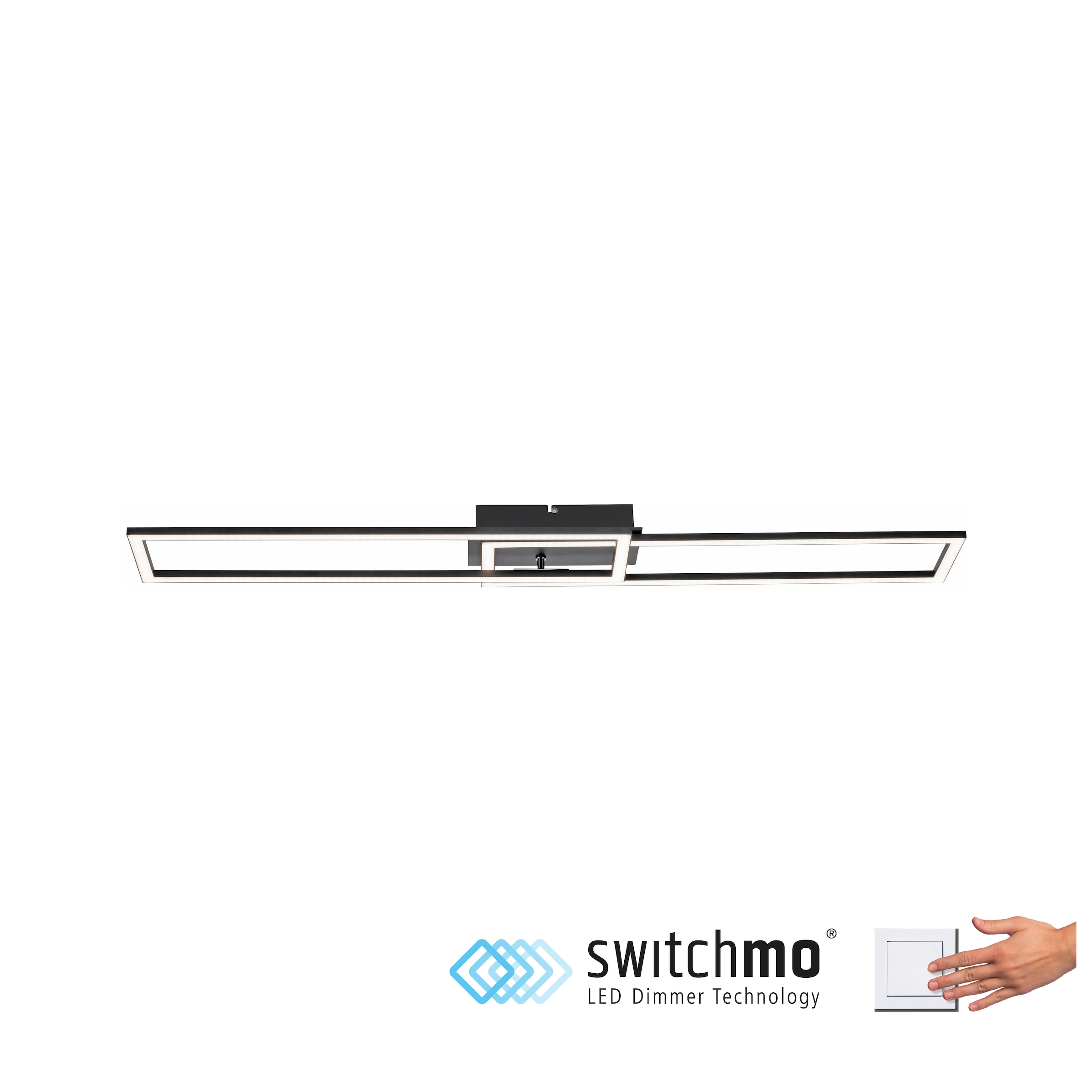 JUST LIGHT Deckenleuchte »IVEN«, 1 flammig, Leuchtmittel LED-Board | LED fest integriert, LED, dimmbar, Switchmo, Memory, nach Trennung vom Netz