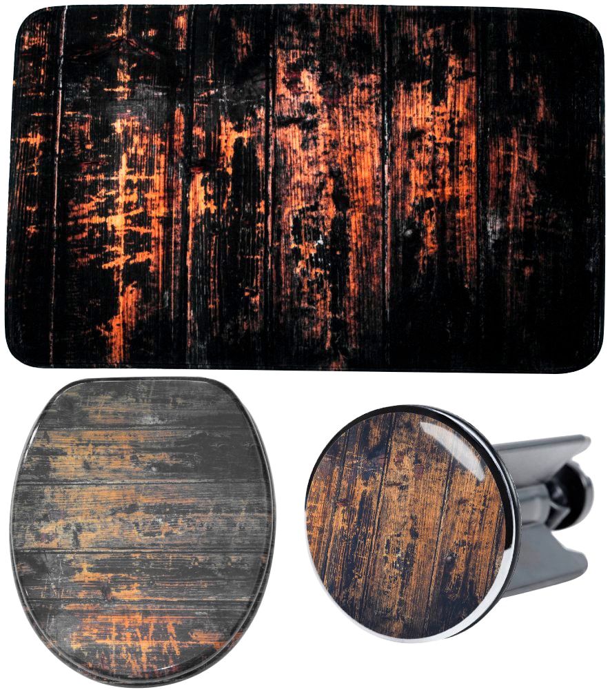 Sanilo Badaccessoire-Set "Vintage" bestehend aus WC-Sitz, Badteppich und Wa günstig online kaufen