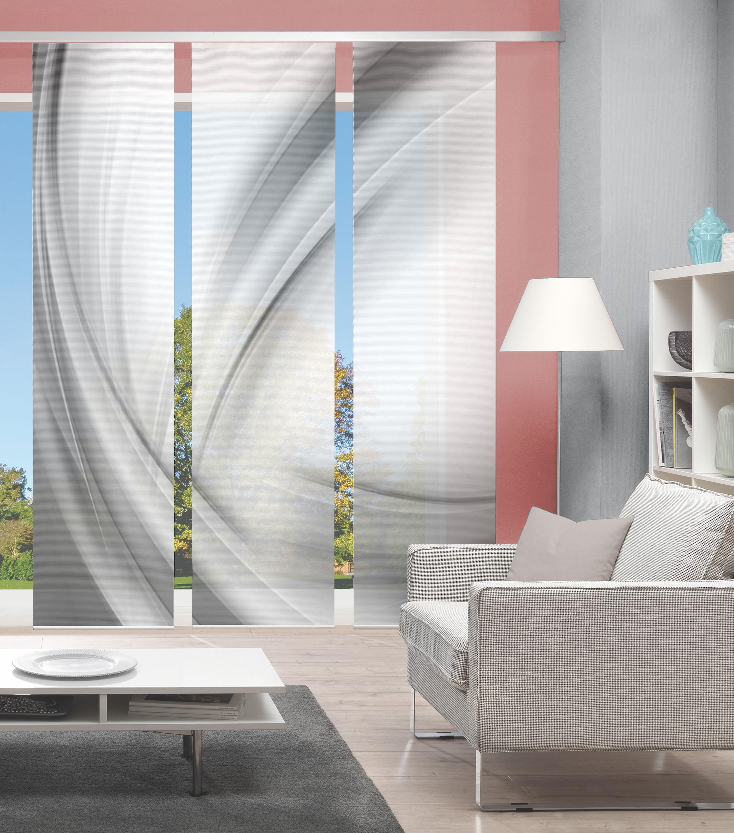 Vision S Schiebegardine »3ER SET UNO«, (3 St.), HxB: 260x60, Schiebevorhang 3er Set Digitaldruck