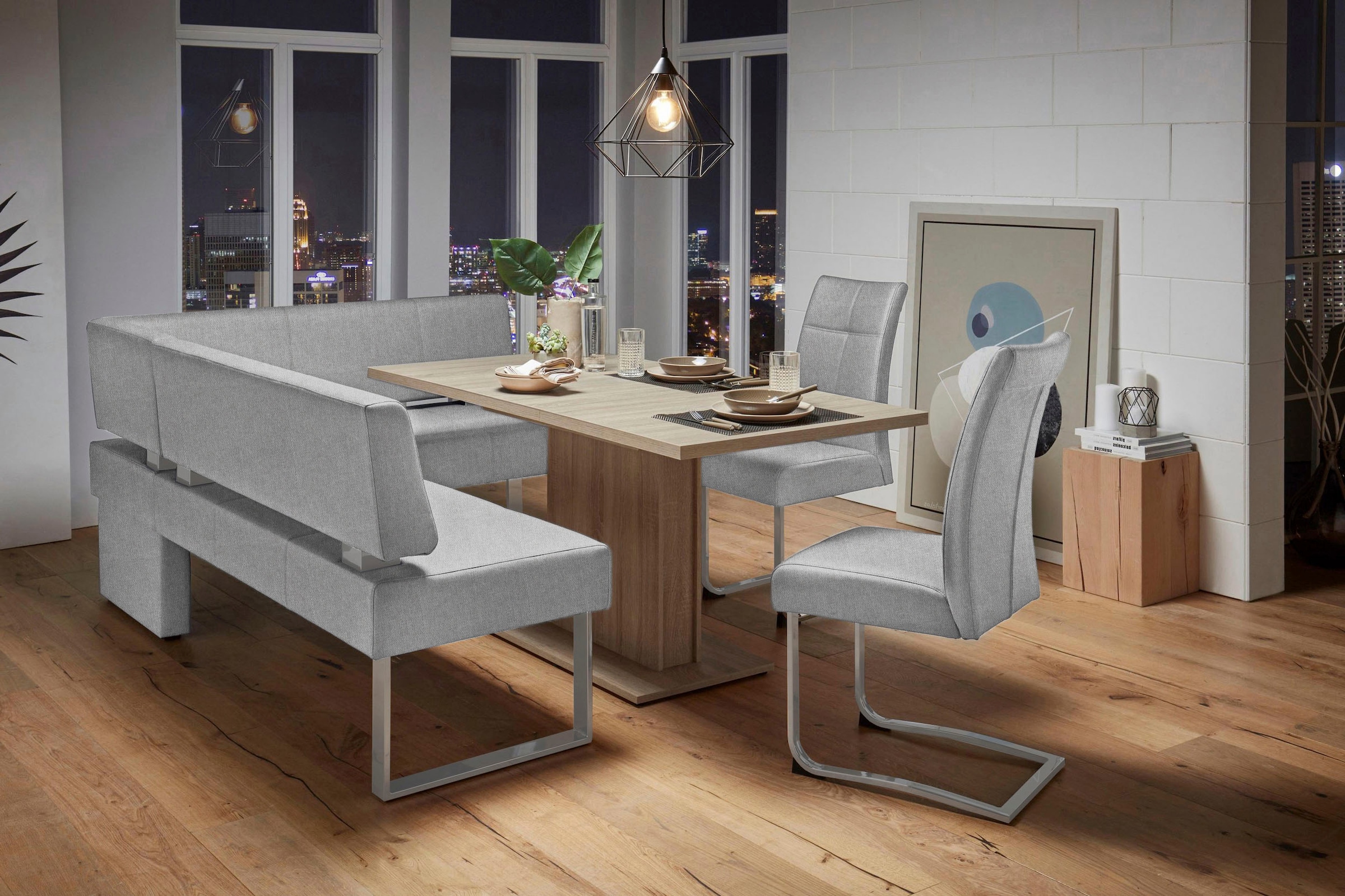 Home affaire Eckbank "Rab" in 2 Breiten (180 oder 200 cm), Bezug in verschi günstig online kaufen