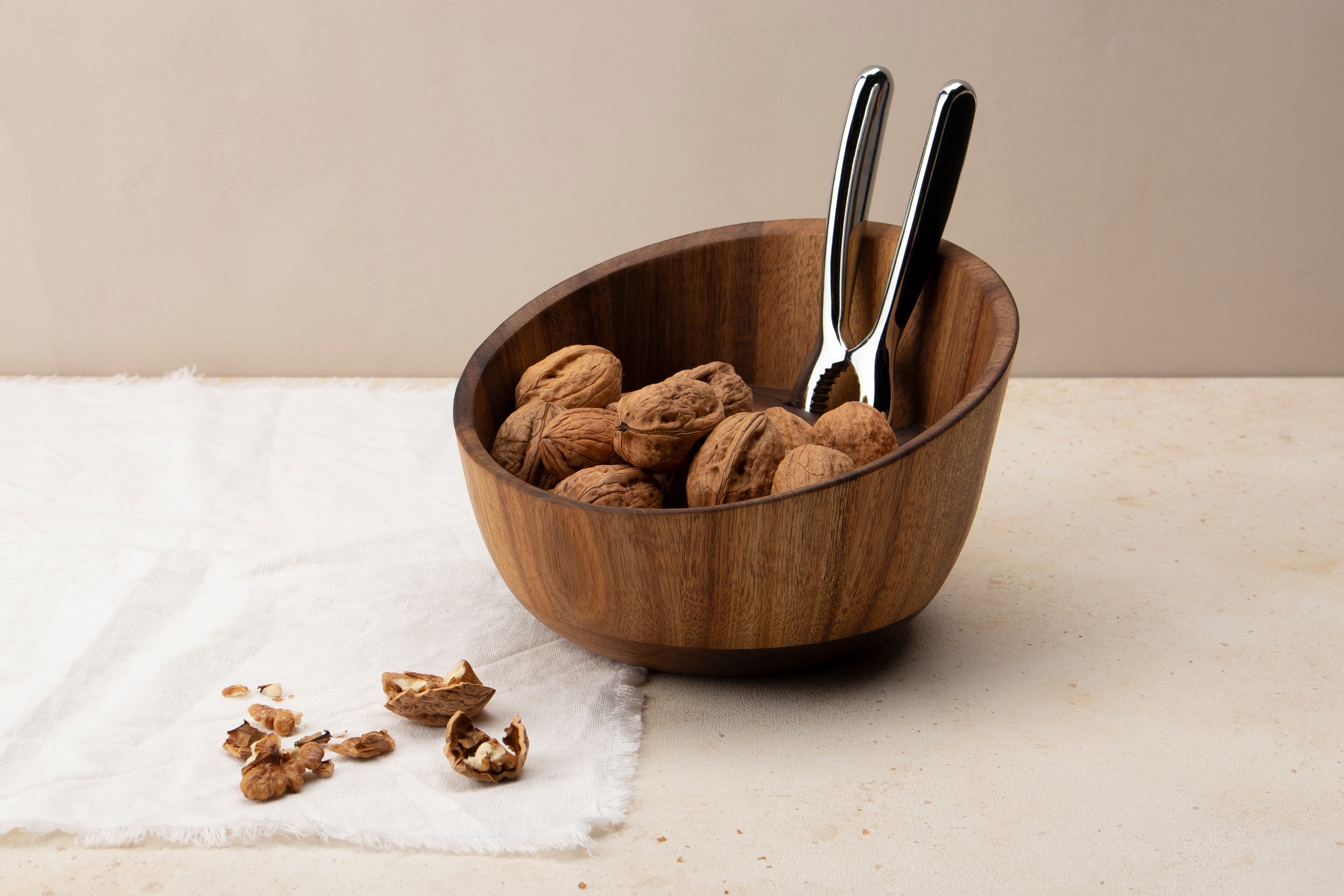 Continenta Schale 1 Stk. aus Holzwerkstoff mit Qualitätsknacker, Akazie 19, günstig online kaufen