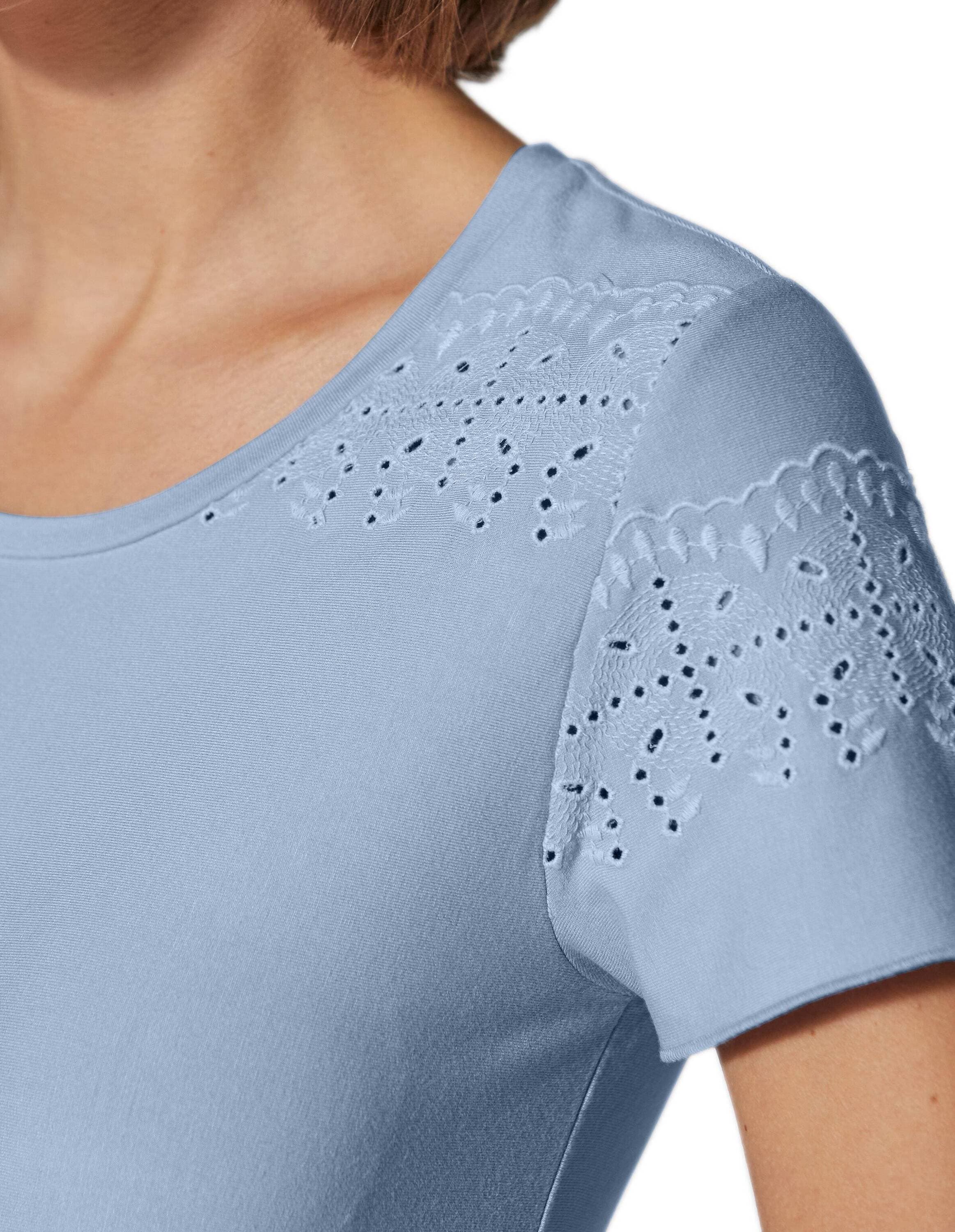 MADELEINE Kurzarmshirt »Shirt Shirt mit Lochstickerei«