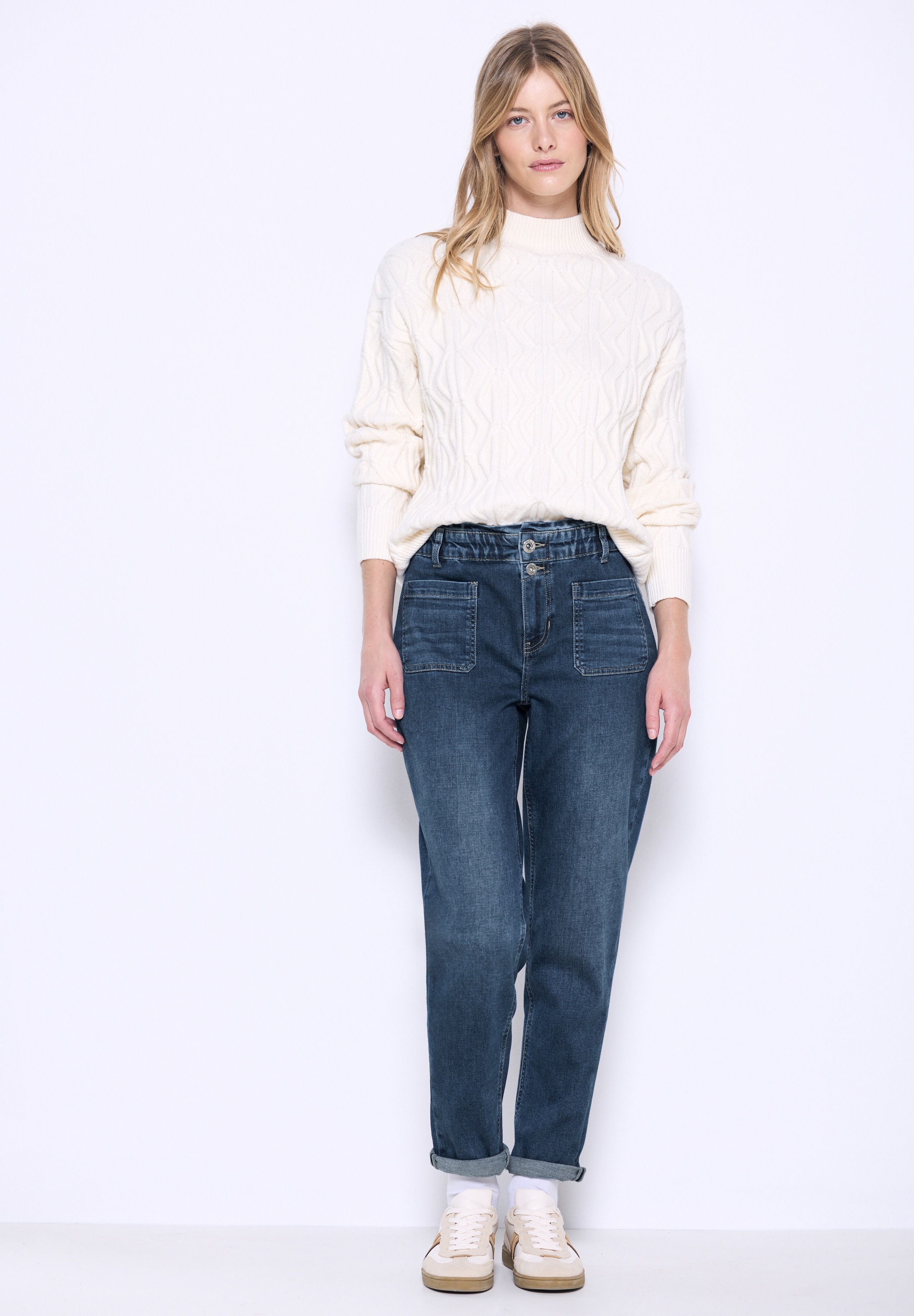 STREET ONE Loose-fit-Jeans, High Waist