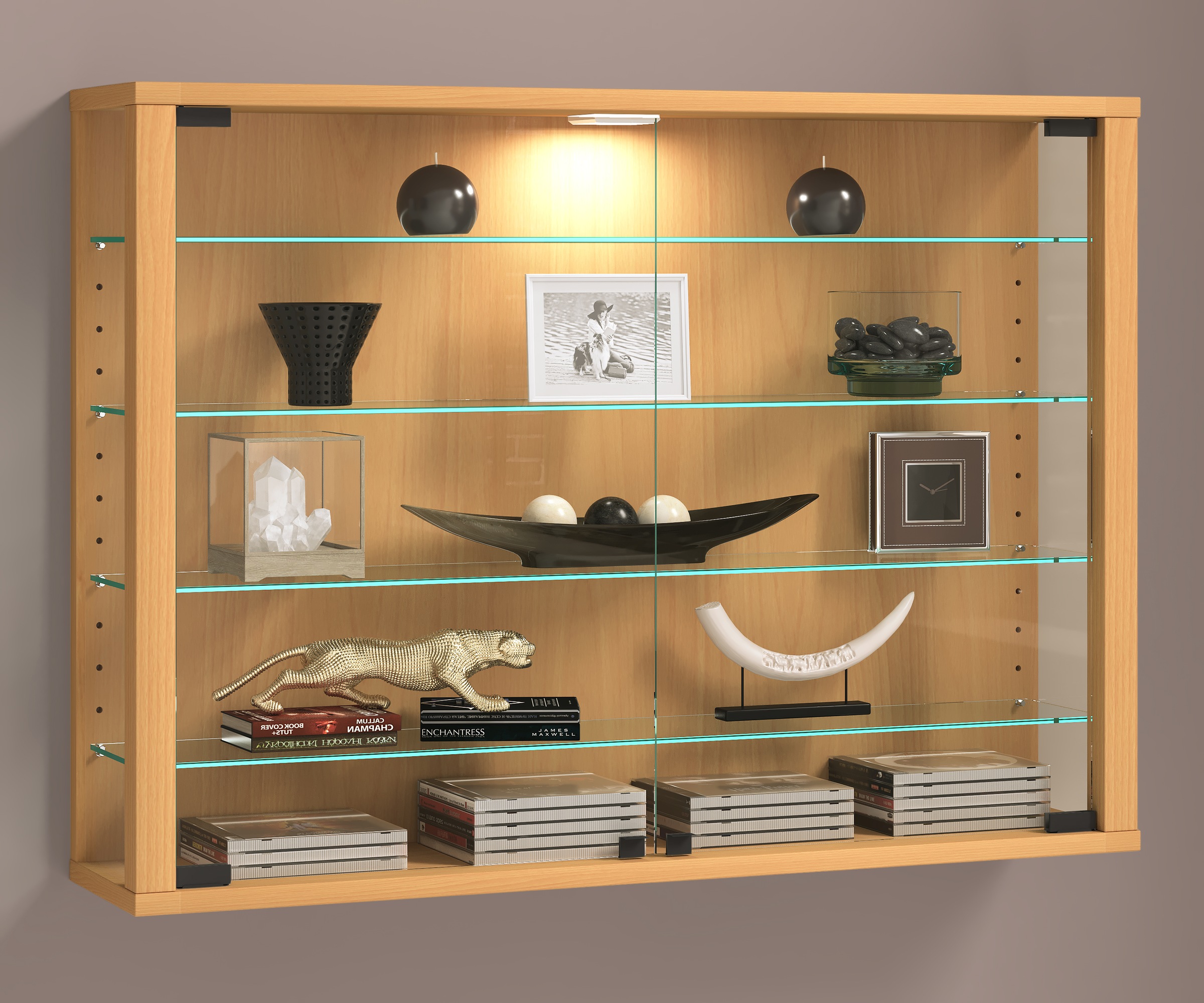 VCM Wandregal »Wandvitrine Hängevitrine Glasvitrine Vitrosa L«