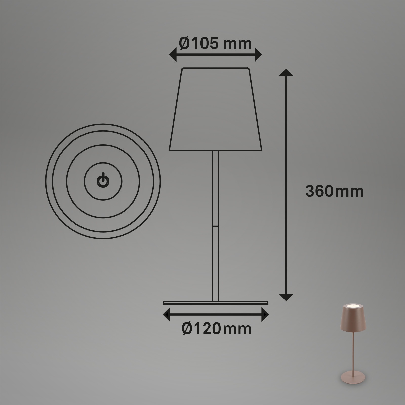 Briloner Leuchten LED Außen-Tischleuchte »Coloris«, Leuchtmittel LED-Modul | LED fest integriert