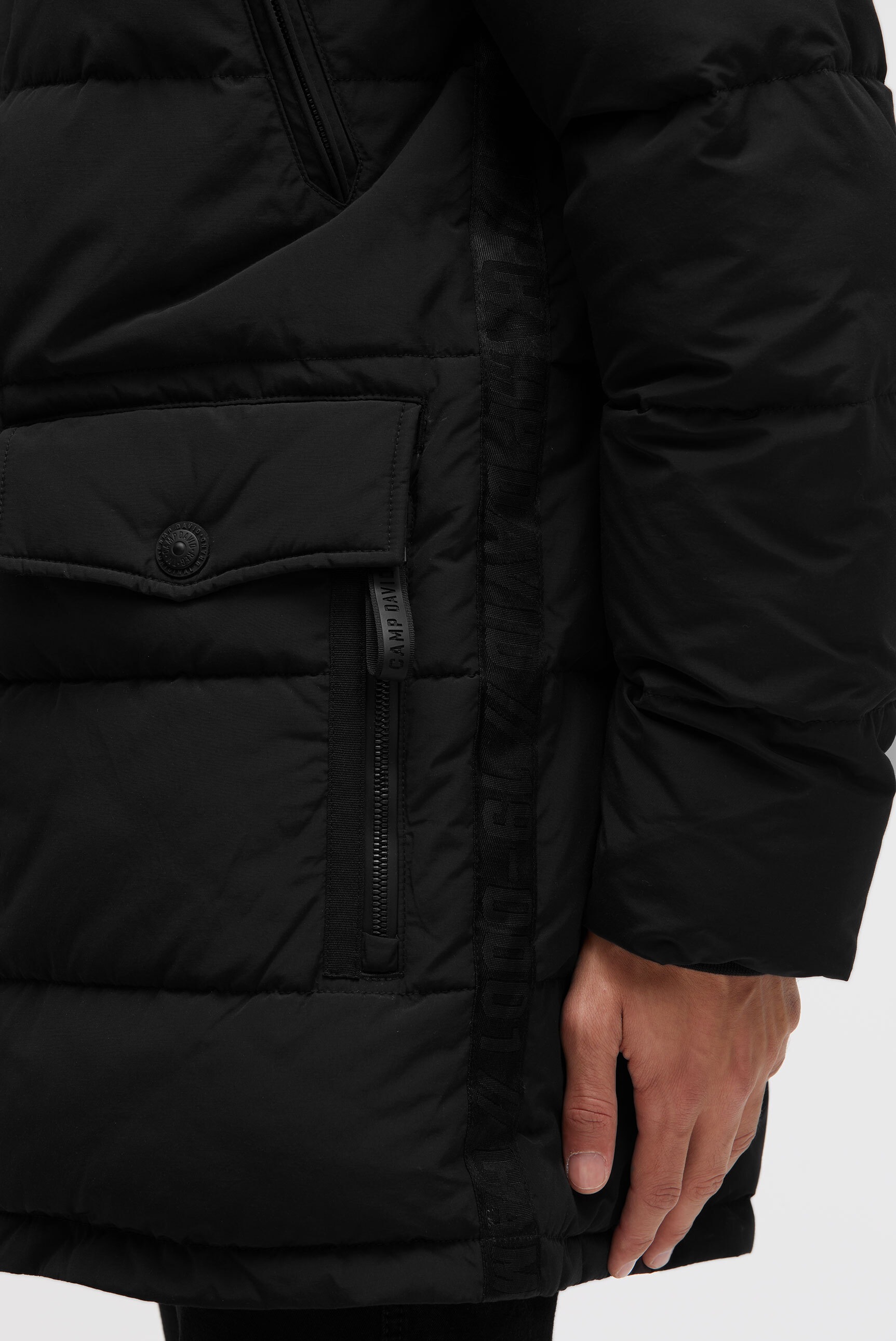 CAMP DAVID Parka mit Kapuze mit Tunnelband in der Taille