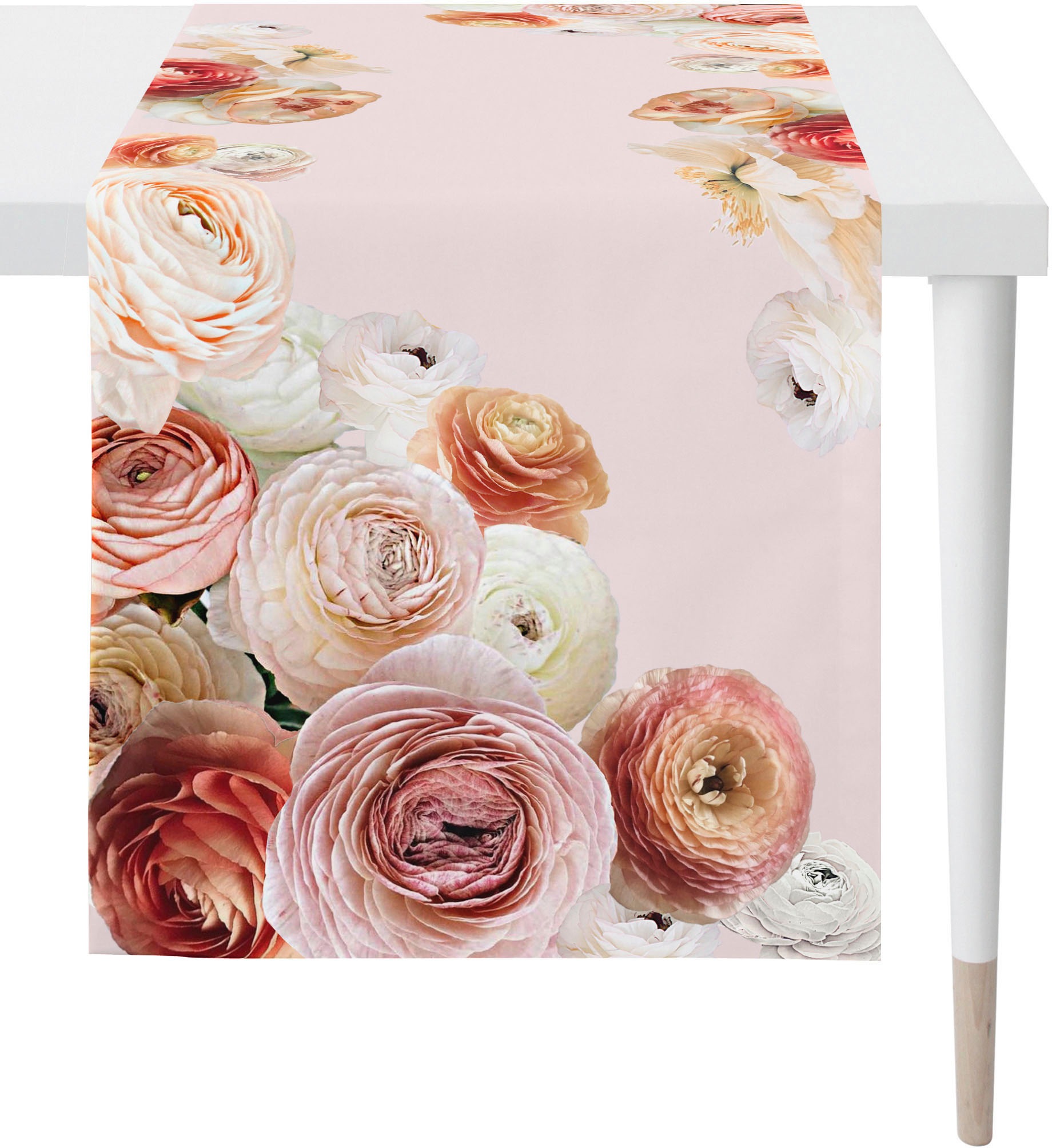 APELT Tischläufer »6802 HAPPY VALENTINE, Valentinstag«, (1 St.), Digitaldruck, mit Frühjahrsblüten Motiv, Sommerdeko