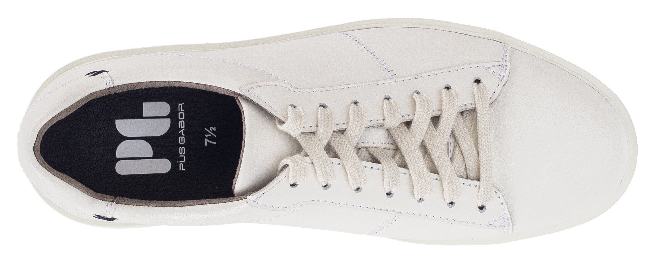 Pius Gabor Sneaker, Freizeitschuh, Halbschuh, Schnürschuh, Ziernähte, G-Weite