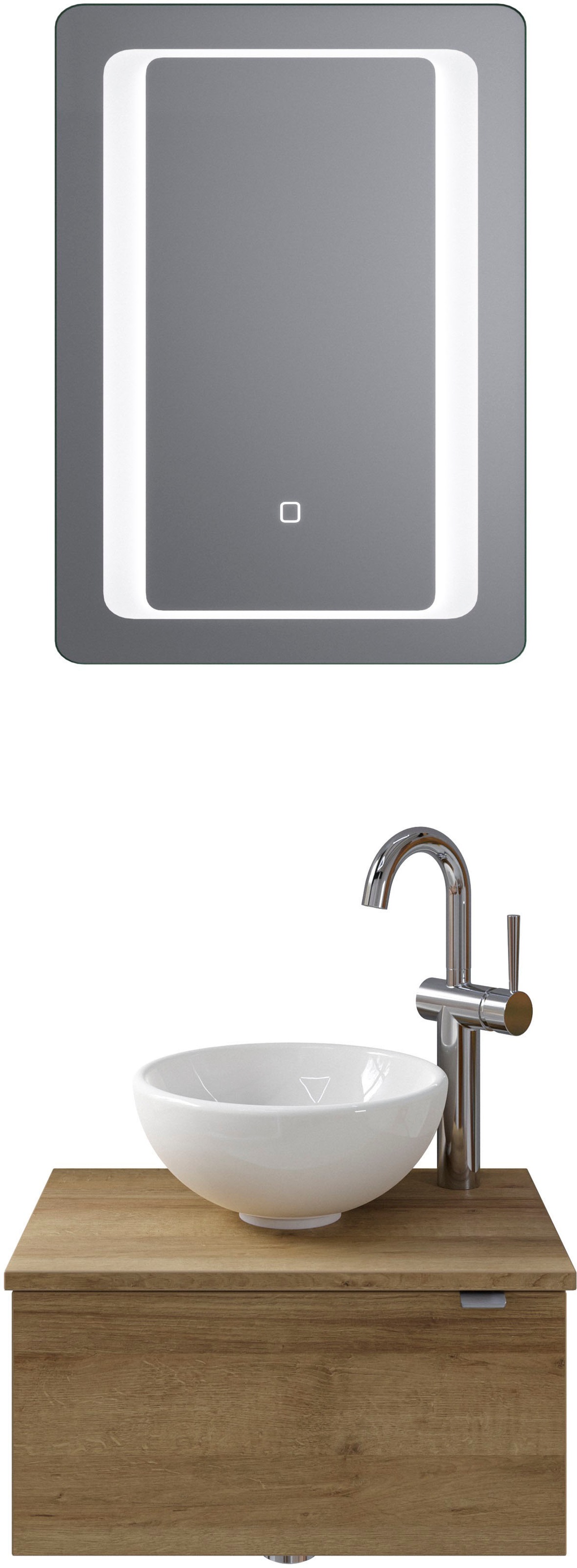 Saphir Badmöbel-Set "Serie 6915" 4 Stk. tlg. Gäste-Bad, 51 cm breit, mit LE günstig online kaufen