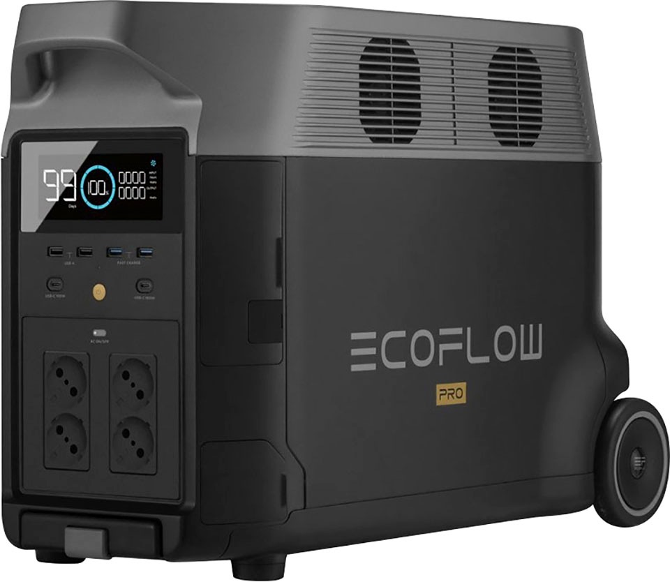 Ecoflow Solaranlage »Delta Pro Powerstation mit 2 x Offgridtec 440W Solarmodul«, (Spar-Set), mit 2x 3,6kWh Zusatzbatterie und Smart Home Panel, Plug and play