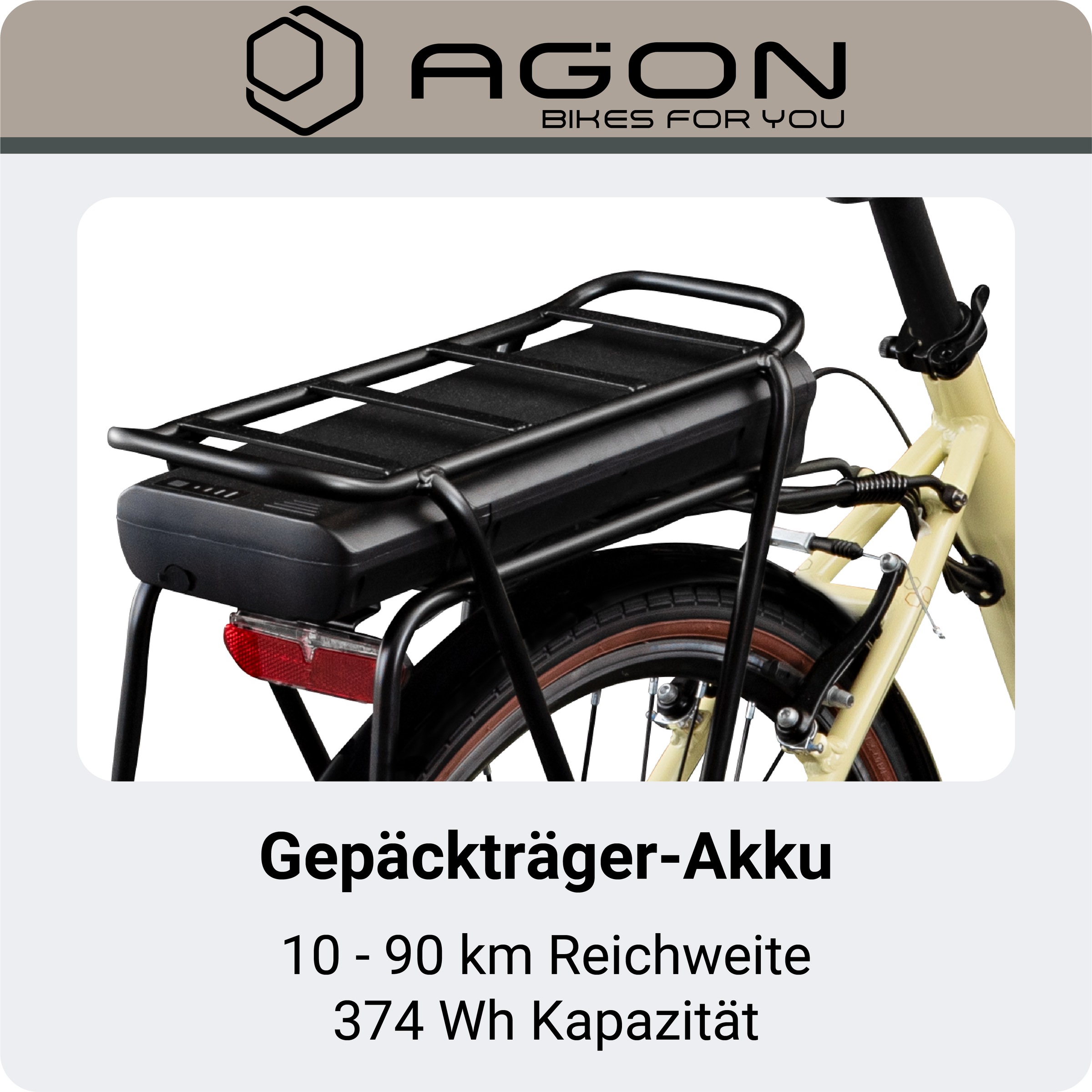 AGON »Assist« 3 Gang Nabenschaltung Frontmotor 250 W