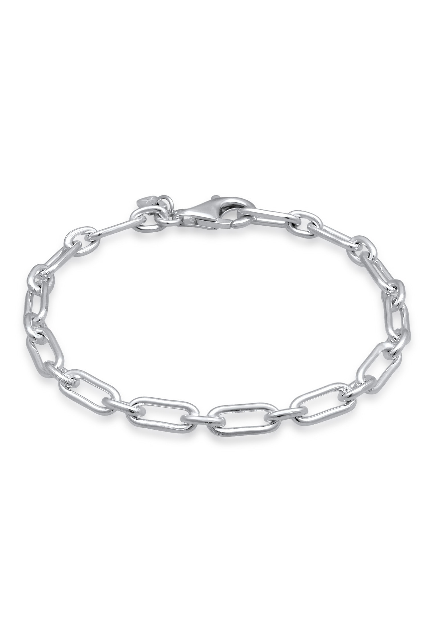 "Armkette KUZZOI ""Armband Gliederkette Herren Oval Modern 925 Sterling Silber"" Gr. 230, silber, Armbänder, Herren, 230, Silber 925
