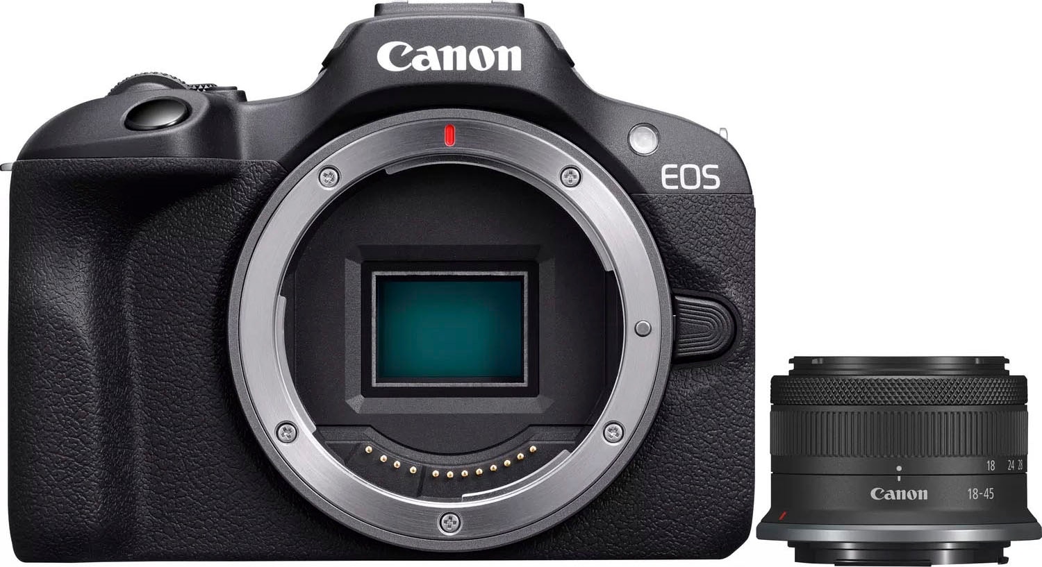 Canon Systemkamera RF-S »EOS 18-45mm RF-S 24,1 F4.5-6.3 STM F4.5-6.3 18-45mm MP, IS STM, Kit«, + R100 IS BAUR | Bluetooth-WLAN