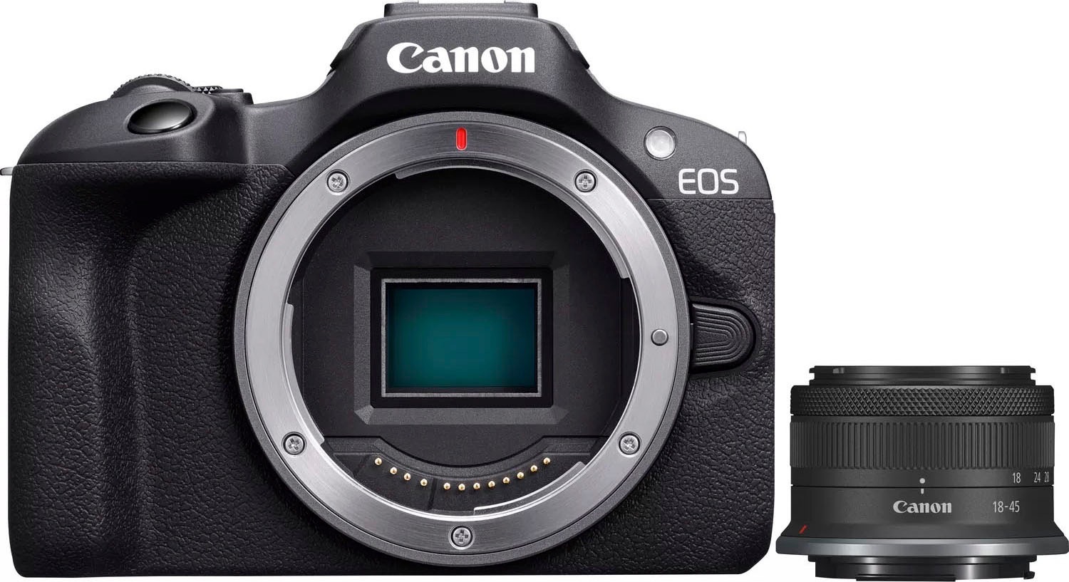Canon Systemkamera »EOS R100 + RF-S 18-45mm F4.5-6.3 IS STM Kit«, RF-S 18-45mm  F4.5-6.3 IS STM, 24,1 MP, Bluetooth-WLAN | BAUR